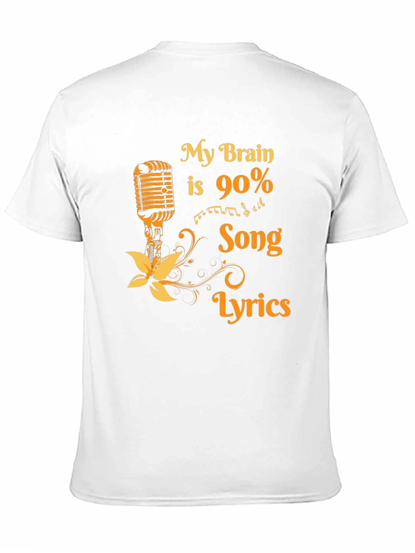 Black My Brain is 90% Song Lyrics T-Shirt view 11
