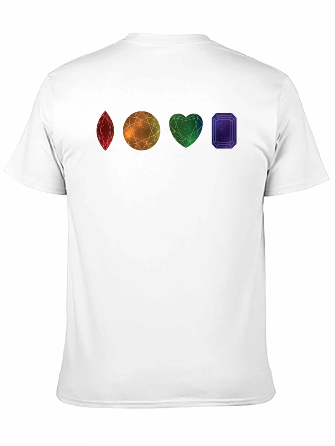 Black Rainbow Gems Graphic T-Shirt - Stylish Pride Apparel view 11