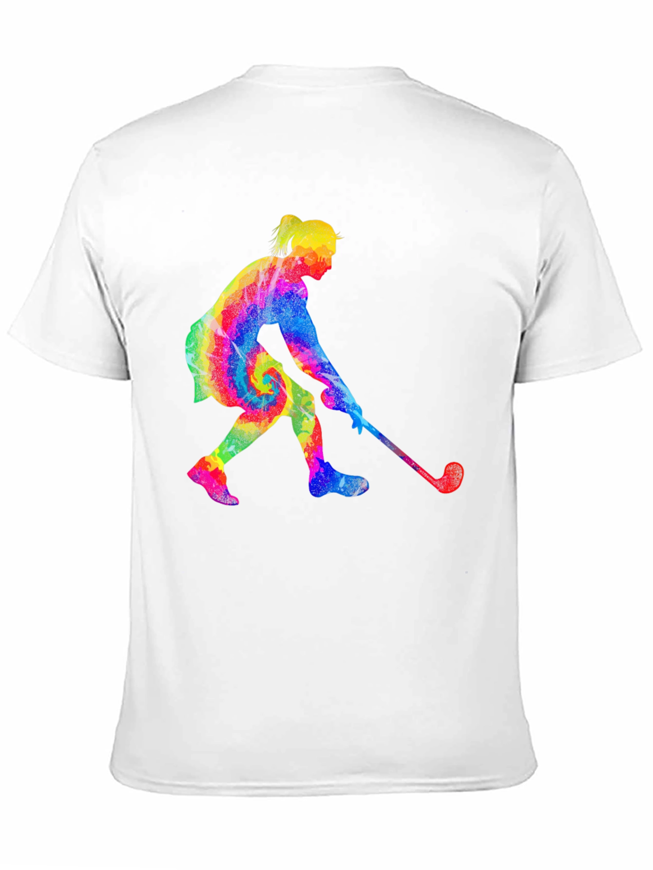 Black Tie-Dye Golfing Woman Black T-Shirt view 11