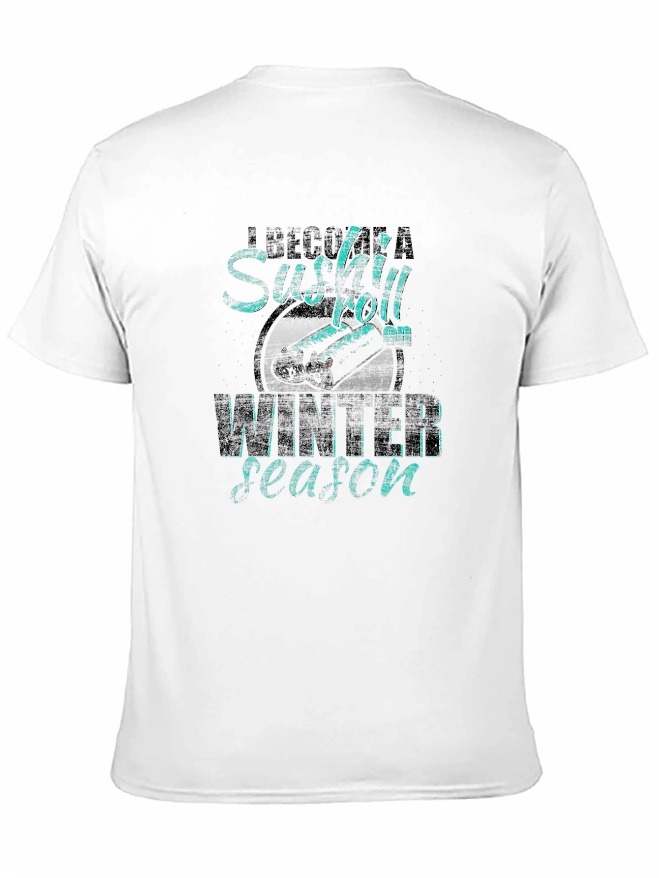 Black Sushi Roll Winter Season Graphic Tee view 11