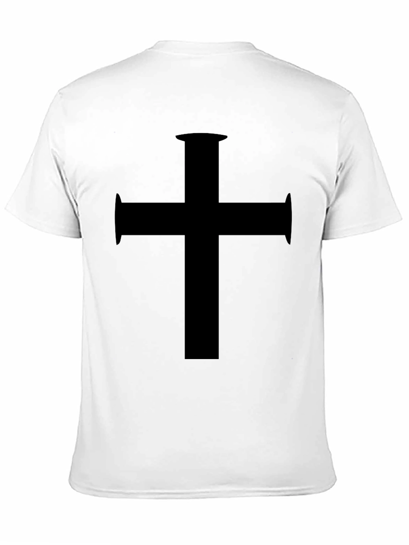 Black Black T-Shirt with Maltese Cross Design view 11