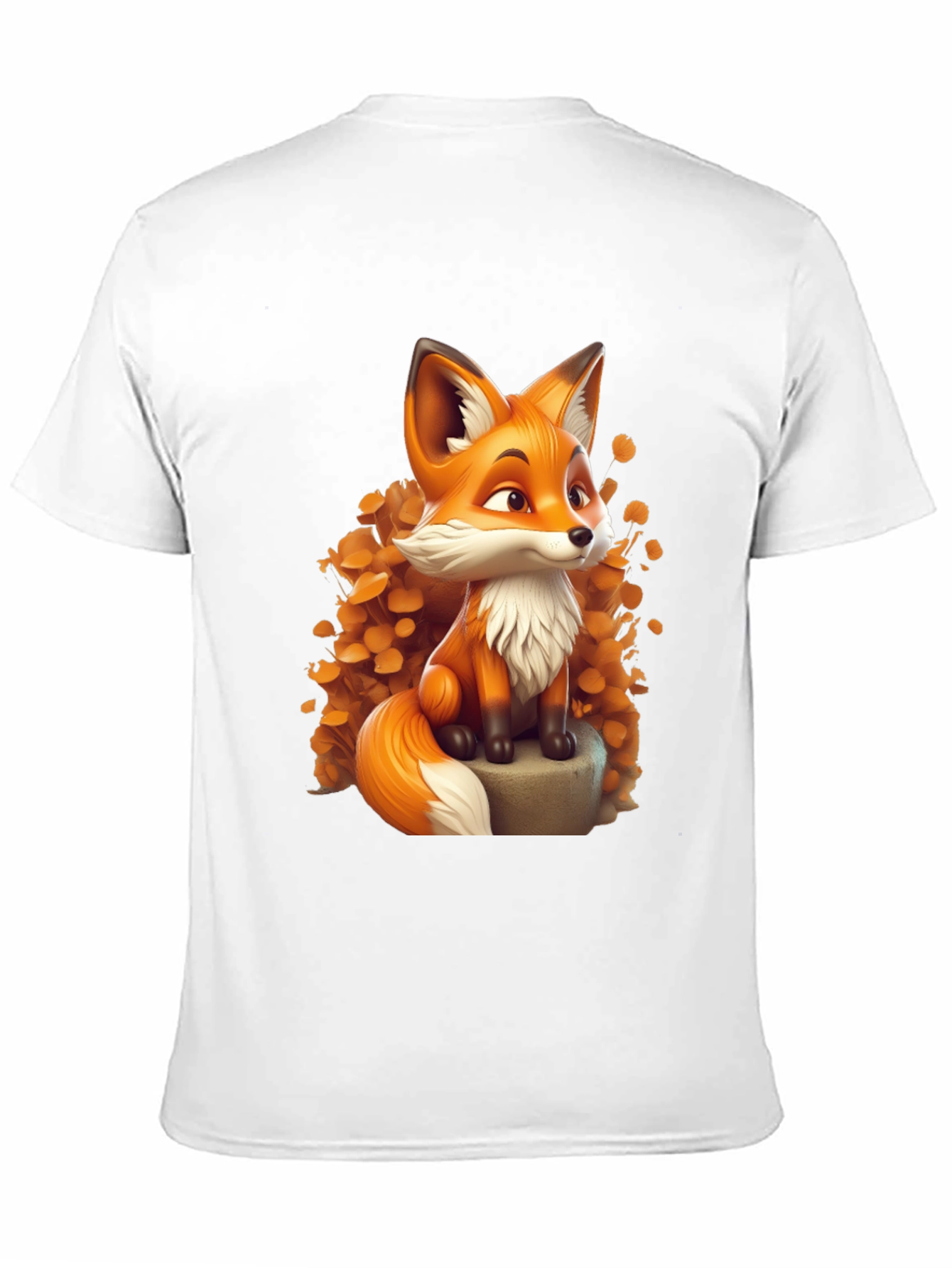 Black Cartoon Fox Graphic Tee - Stylish & Comfortable view 11