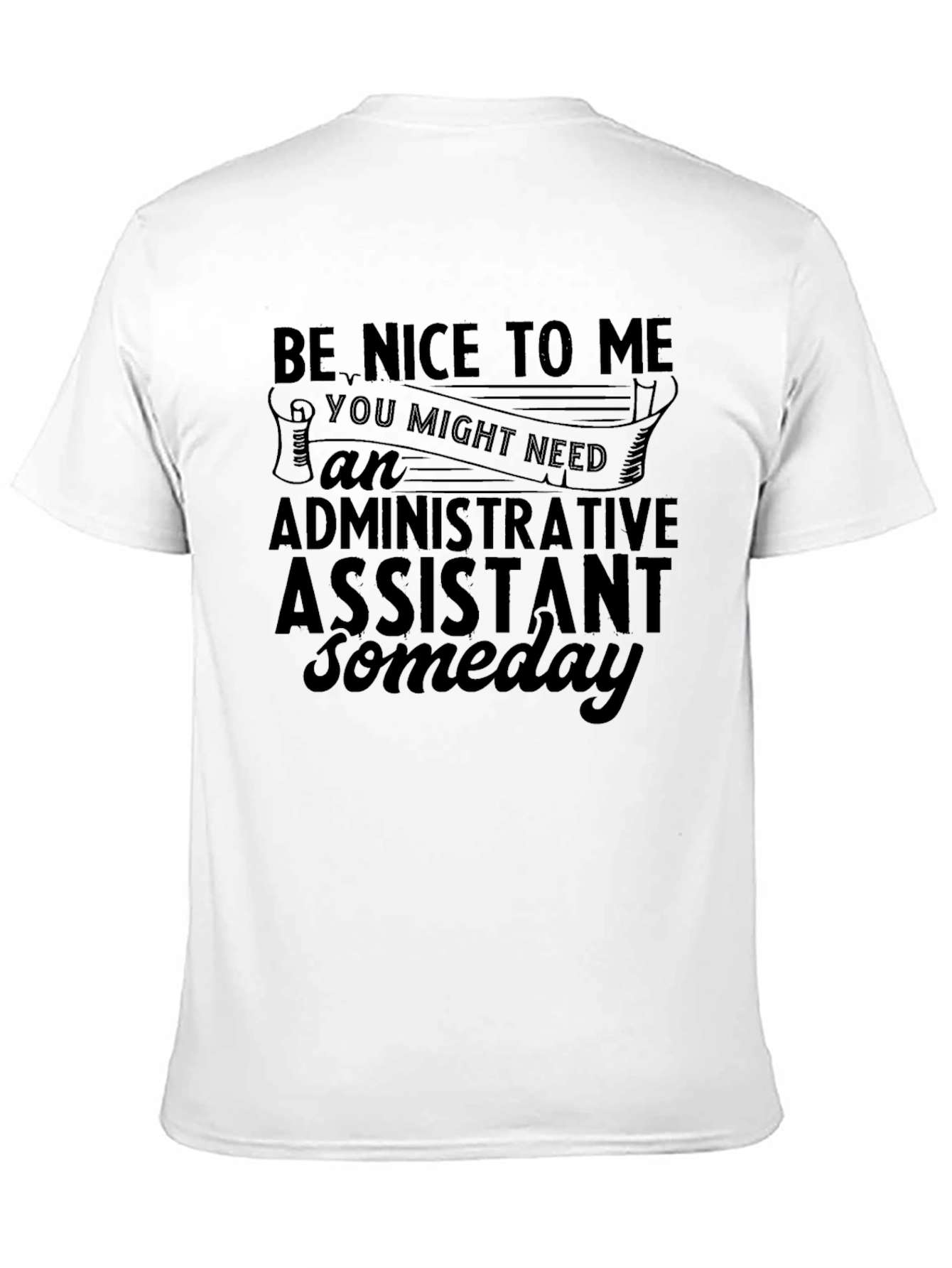 Black Funny Administrative Assistant Graphic T-Shirt view 11