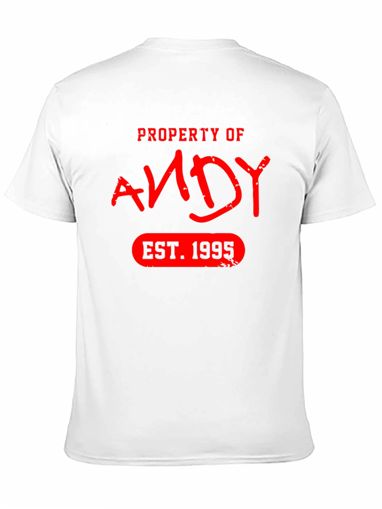 Black Property of Andy EST. 1995 T-Shirt view 11