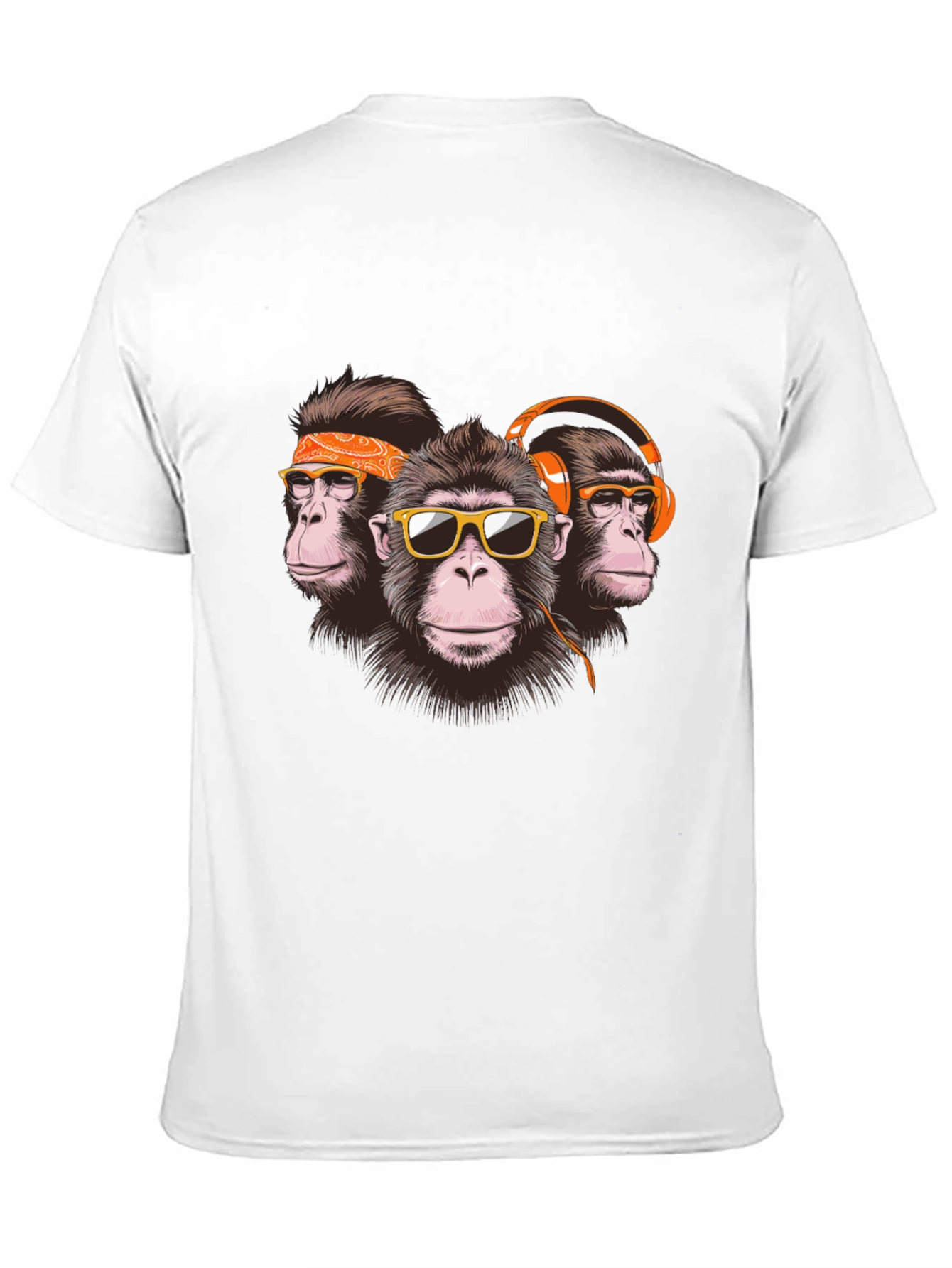 Black Monkey Trio Graphic Tee - Cool & Quirky Design view 11