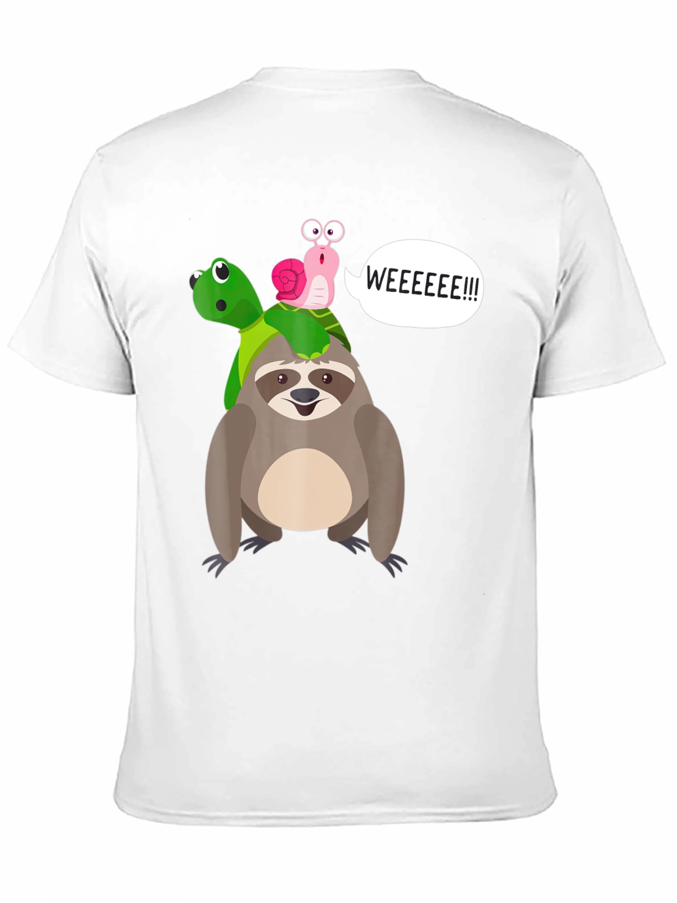 Black Sloth, Turtle, and Snail Graphic Tee view 11