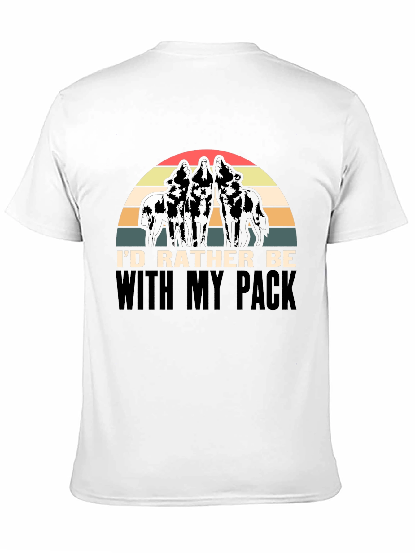 Black Wolf Pack Graphic Tee - Black view 11