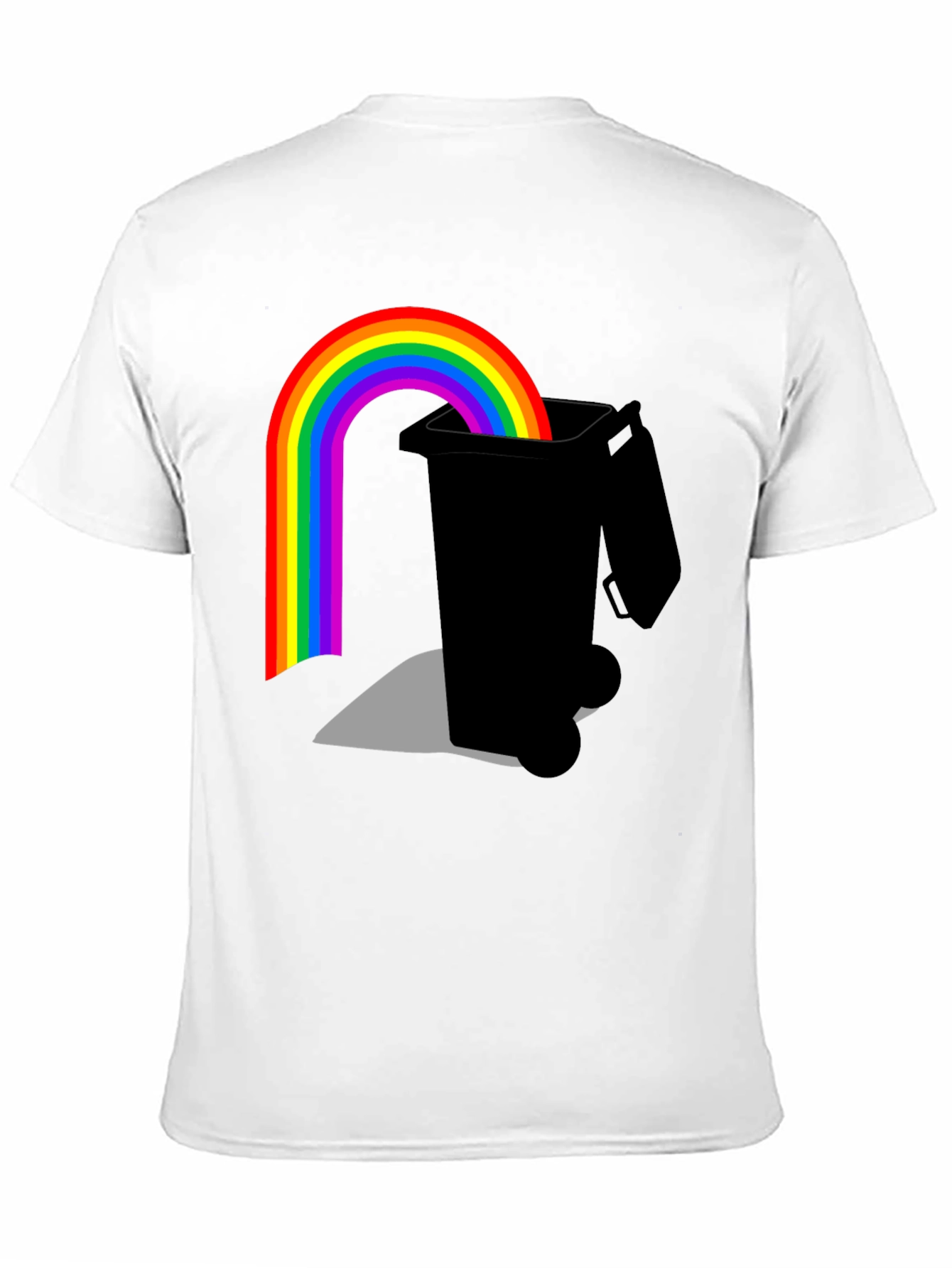 Black Rainbow Trash Bin Graphic Tee - Black view 11