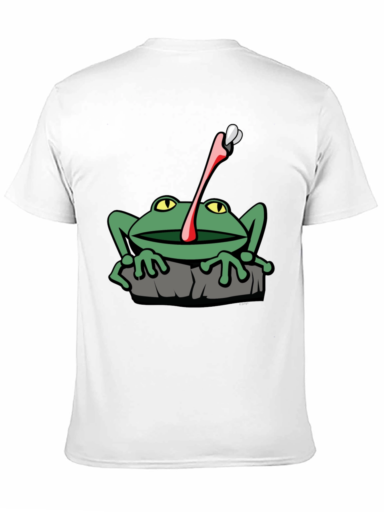 Black Frog Catching Fly Graphic T-Shirt view 11
