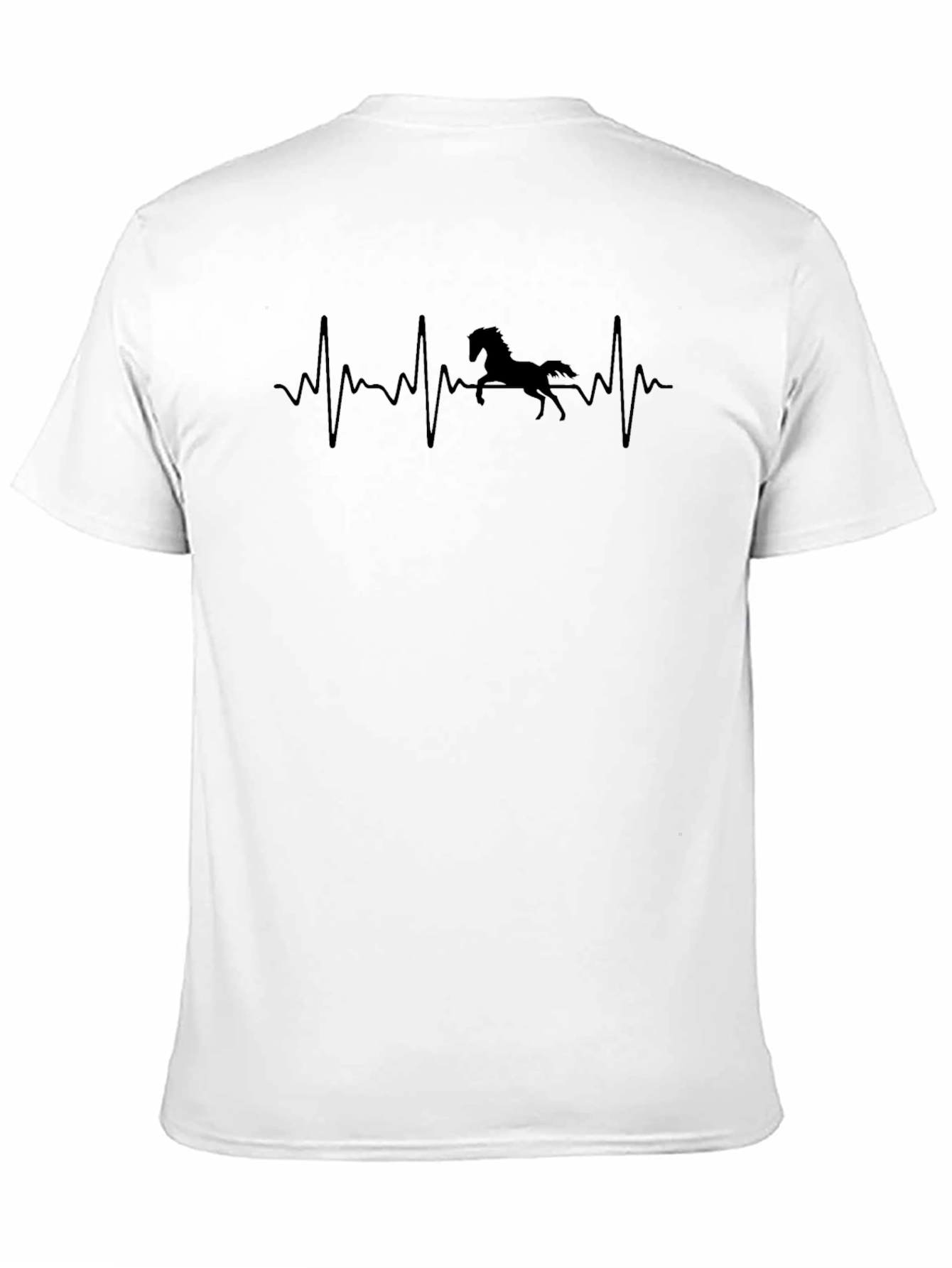 Black Horse Heartbeat T-Shirt - Equestrian Life Line Tee view 11