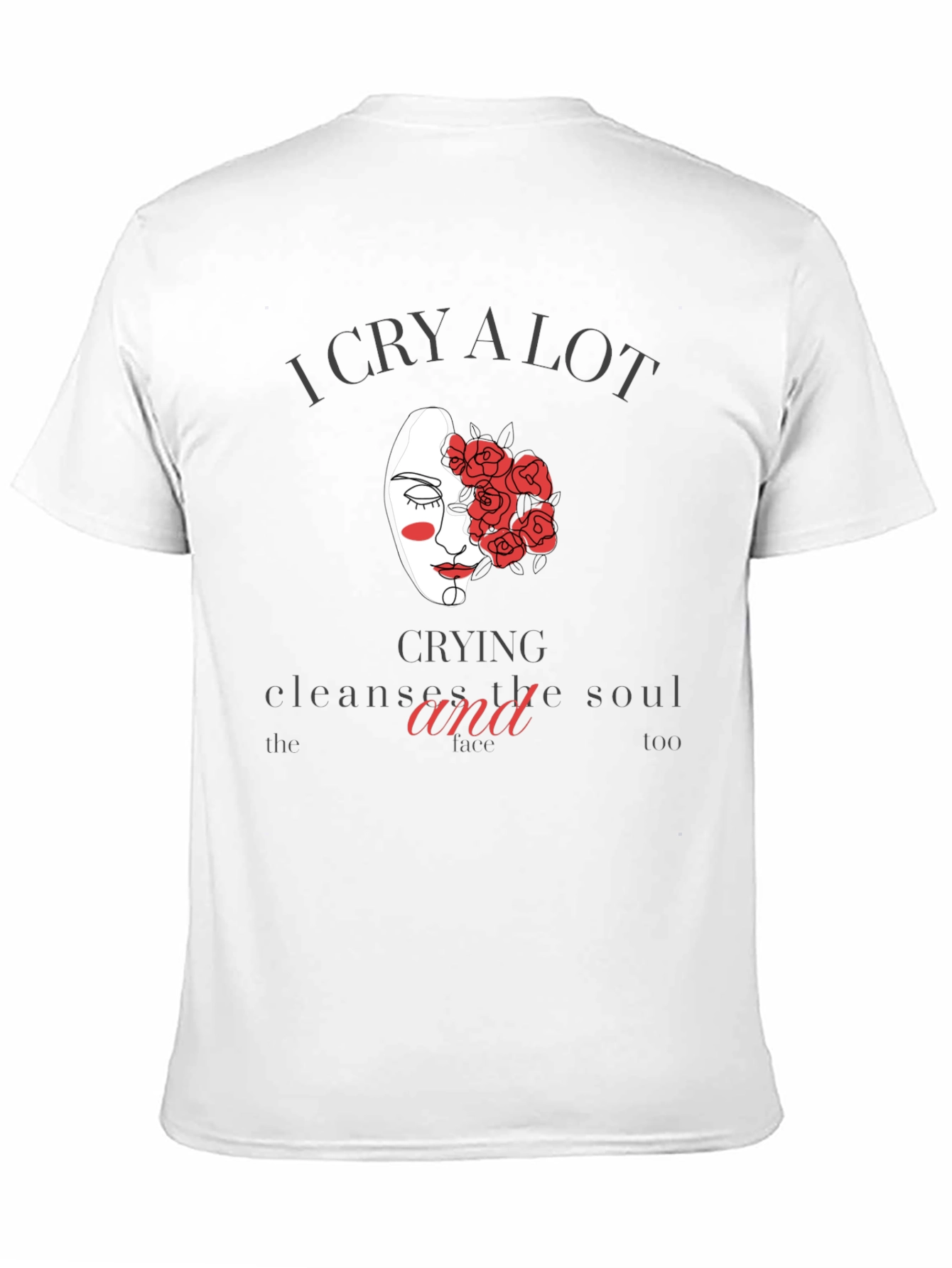 Black I Cry a Lot Graphic Tee - Unisex Comfort Fit view 11