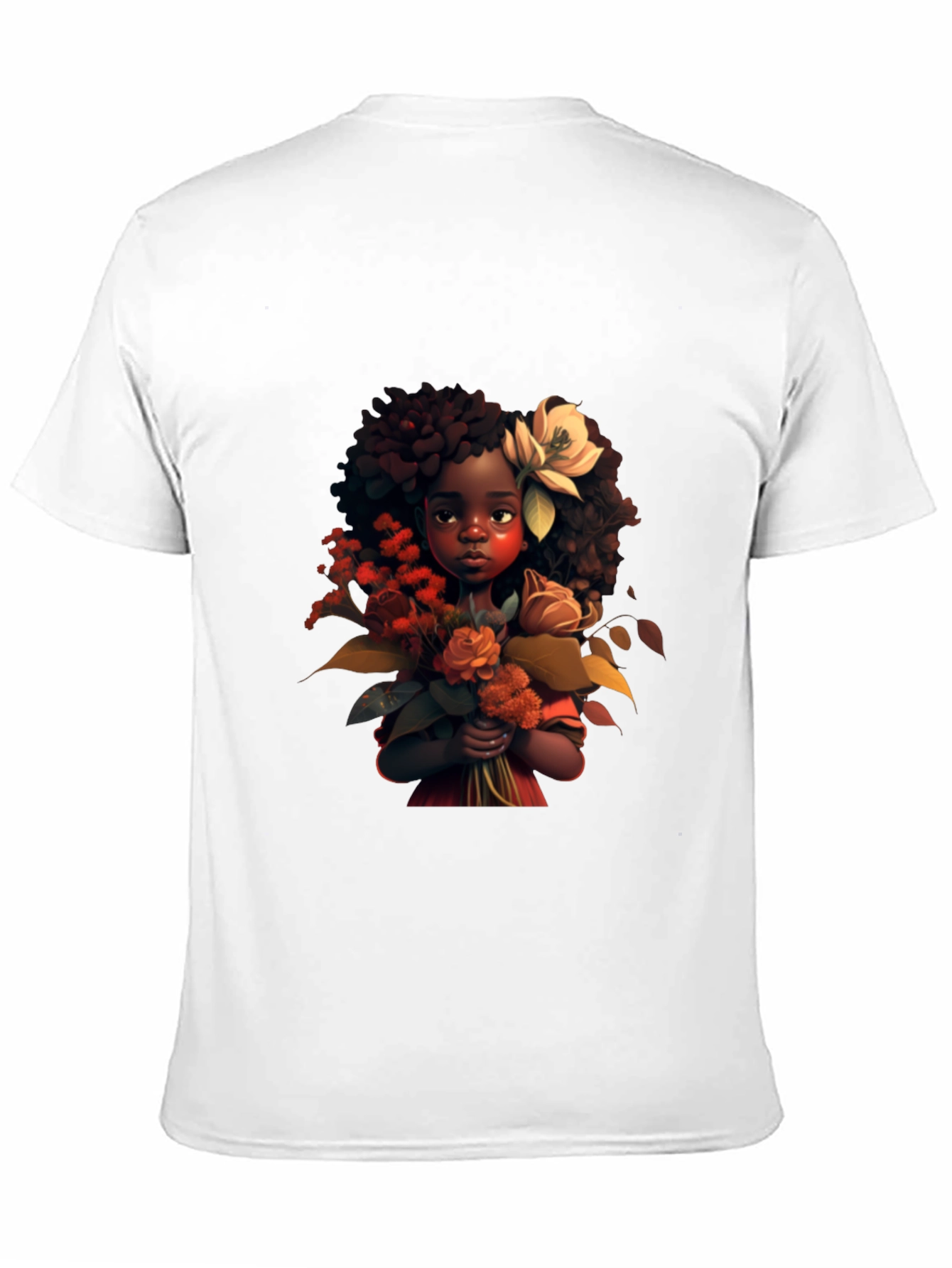 Black Girl with Flowers Graphic Tee view 11