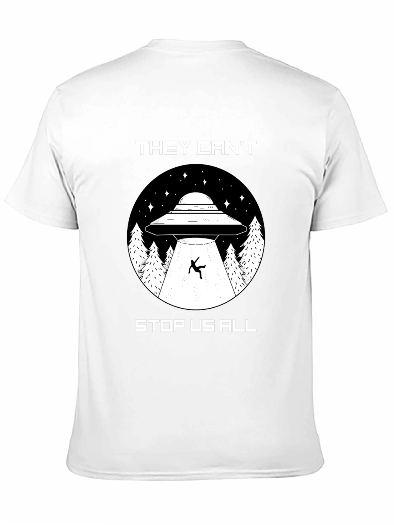 Black They Can't Stop Us All UFO T-Shirt view 11