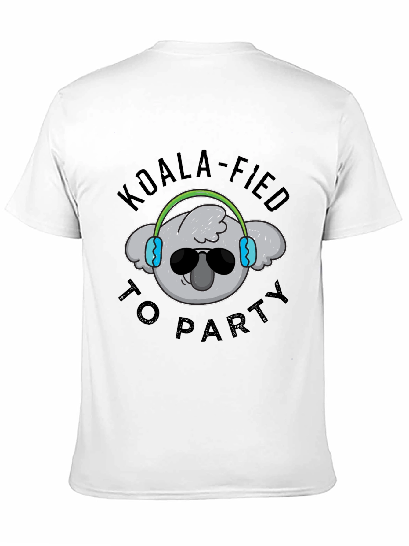 Black Koala-fied to Party Black T-Shirt view 11
