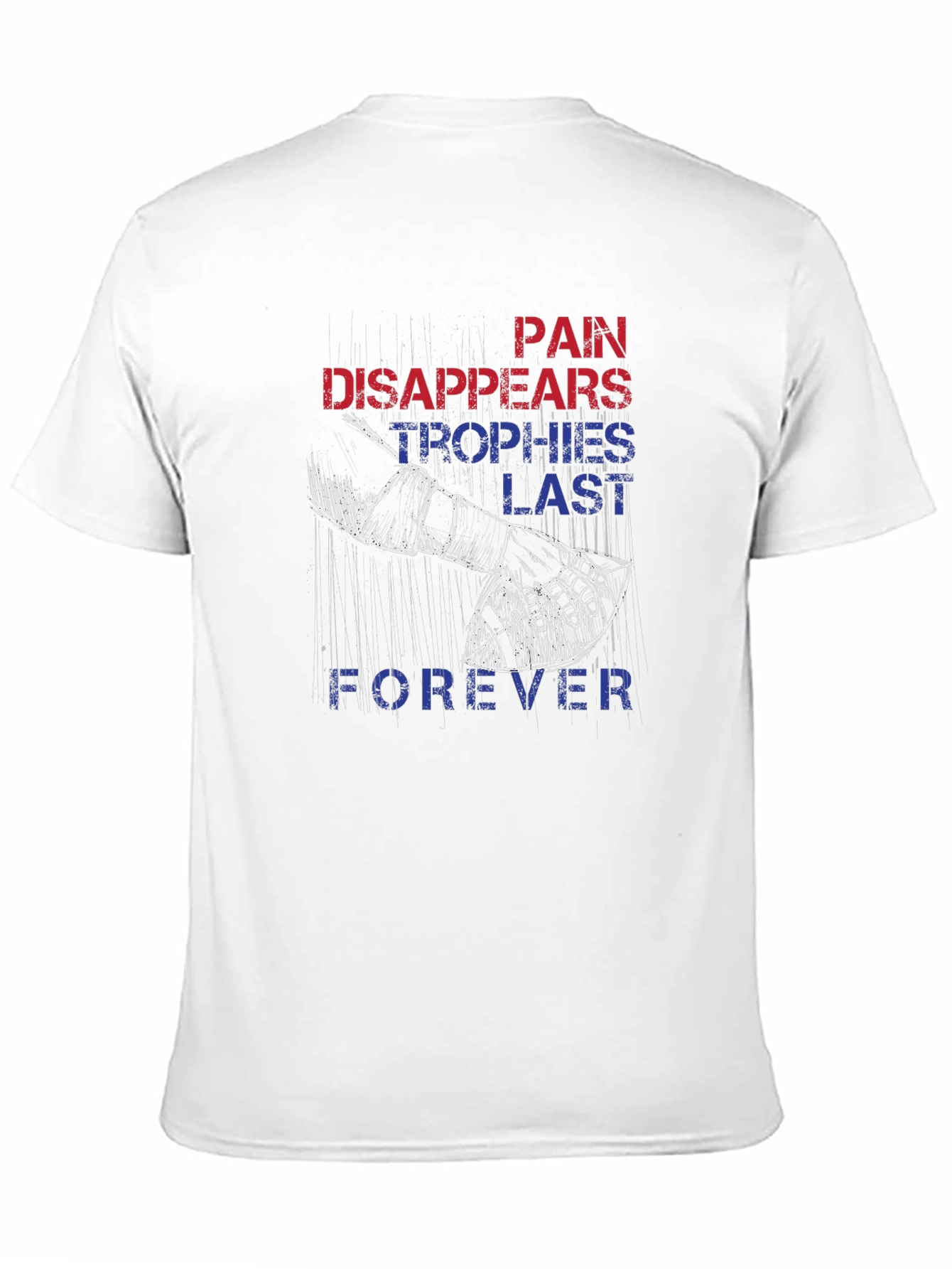 Black Pain Disappears Trophies Last Forever Graphic Tee view 11