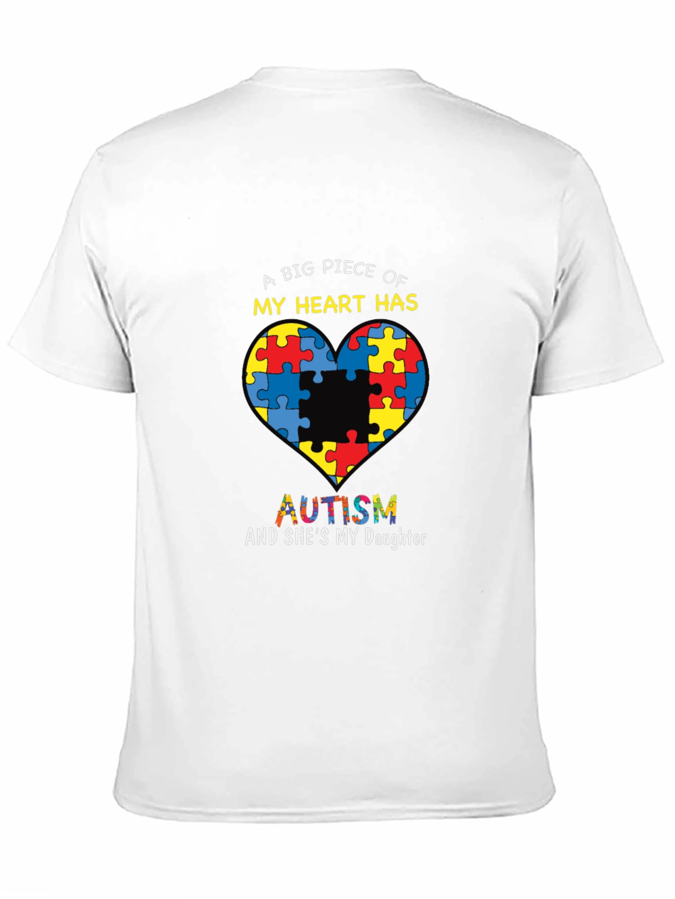 Black Autism Awareness T-Shirt: A Big Piece of My Heart view 11