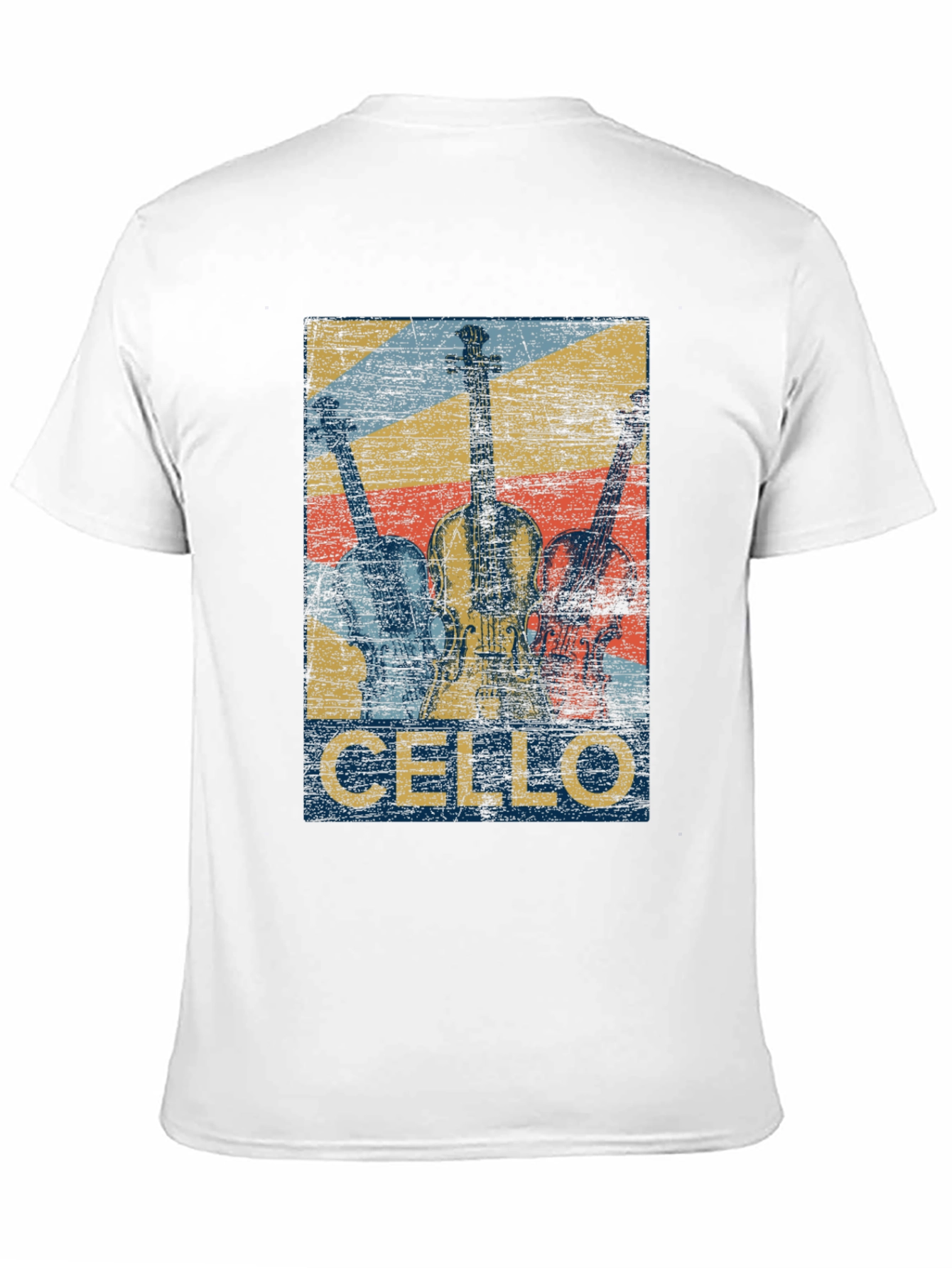 Black Vintage Cello Music T-Shirt - Retro Design view 11