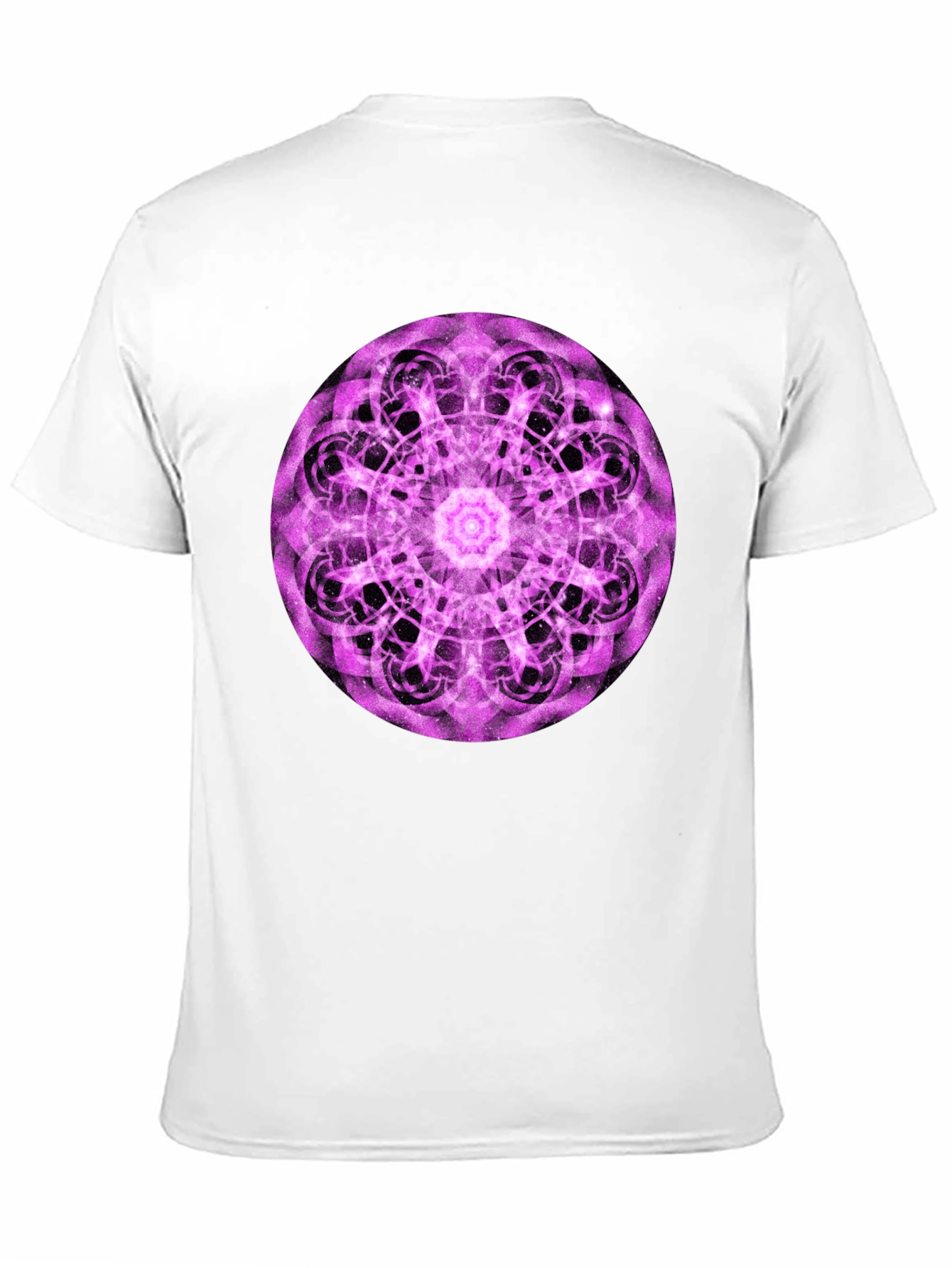 Black Mystic Mandala Black T-Shirt view 11