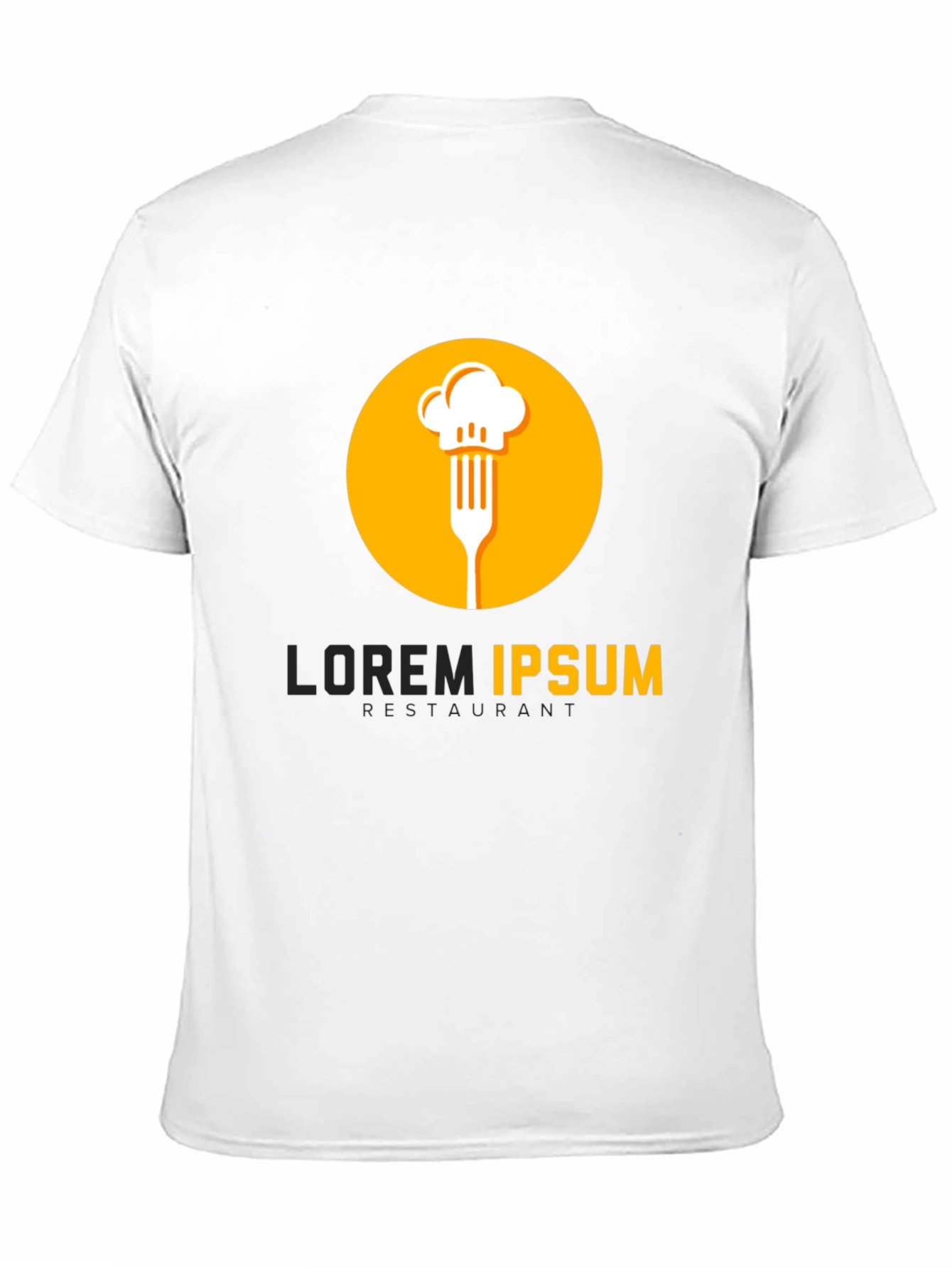 Black Chef Hat and Fork Graphic T-Shirt view 11