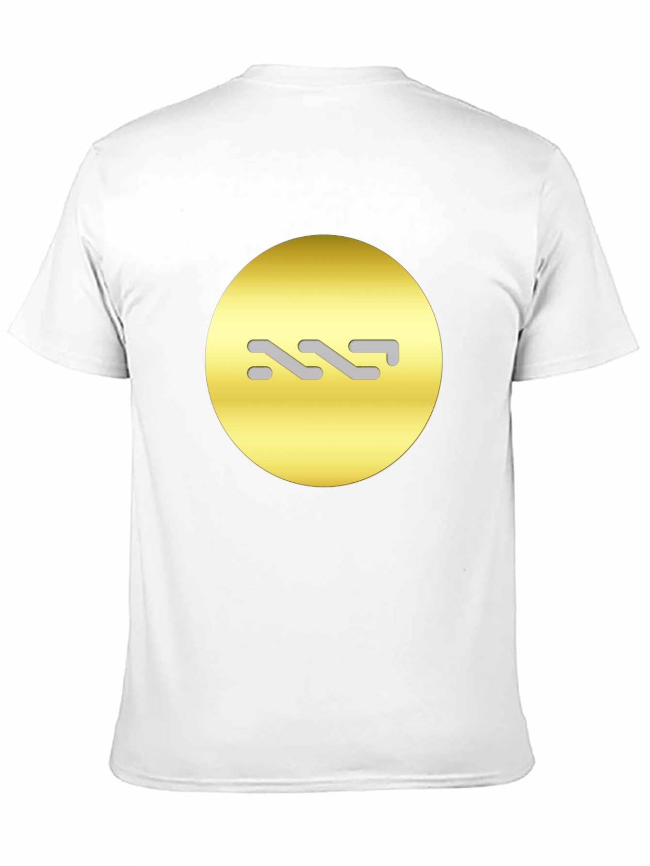 Black Modern Black Tee with Abstract Gold Design view 11