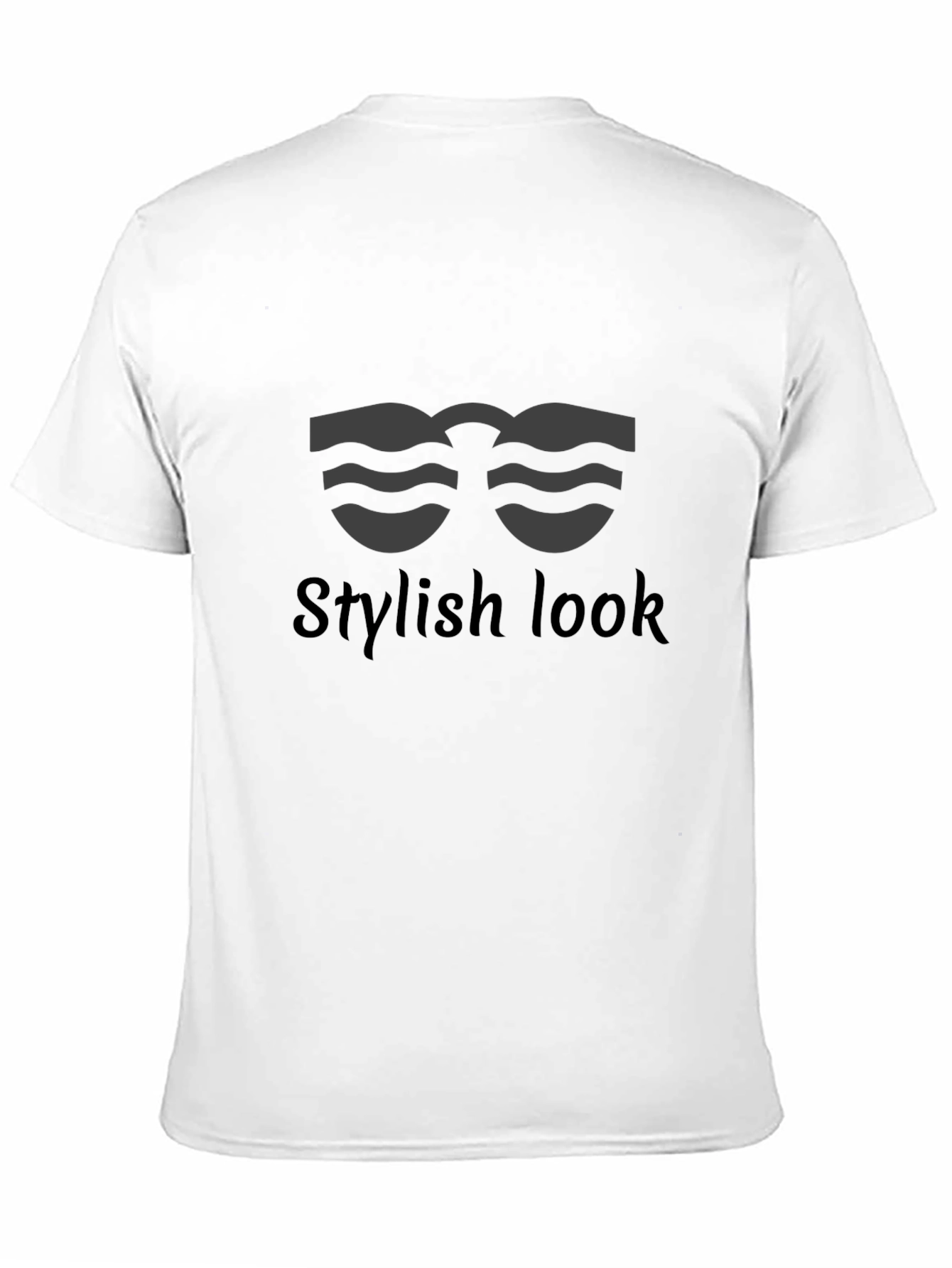 Black Stylish Look Graphic Tee - Men's Black T-Shirt view 11