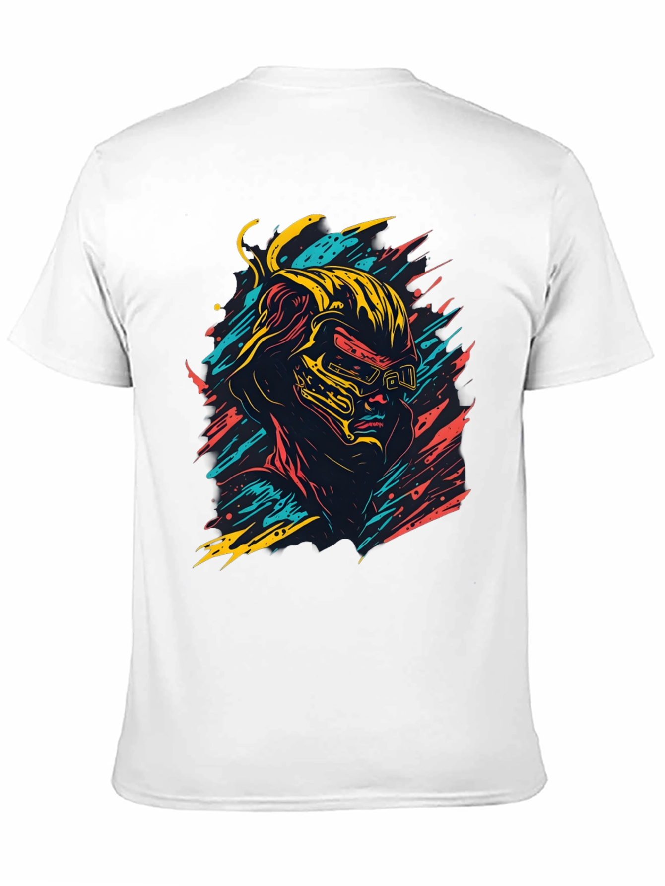 Black Cyberpunk Graphic Tee - Cool Retro Gamer Style Shirt view 11