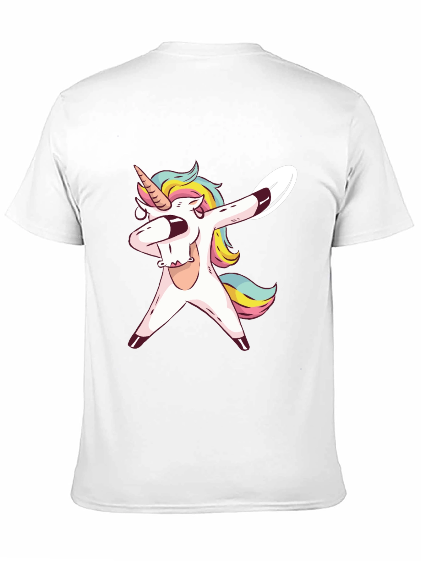 Black Dabbing Unicorn Graphic Tee - Black Cotton T-Shirt view 11
