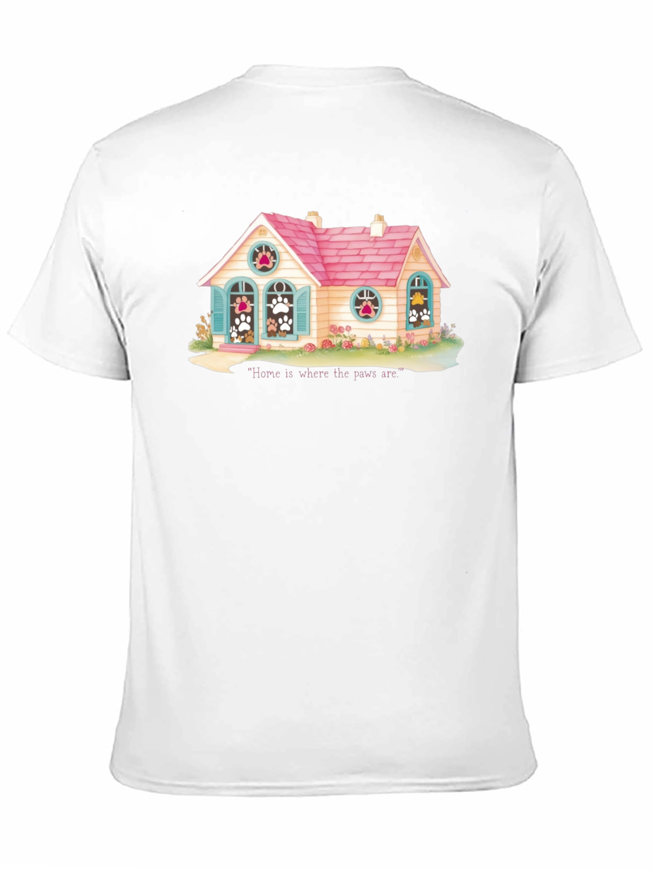 Black Home is Where the Paws Are T-Shirt view 11