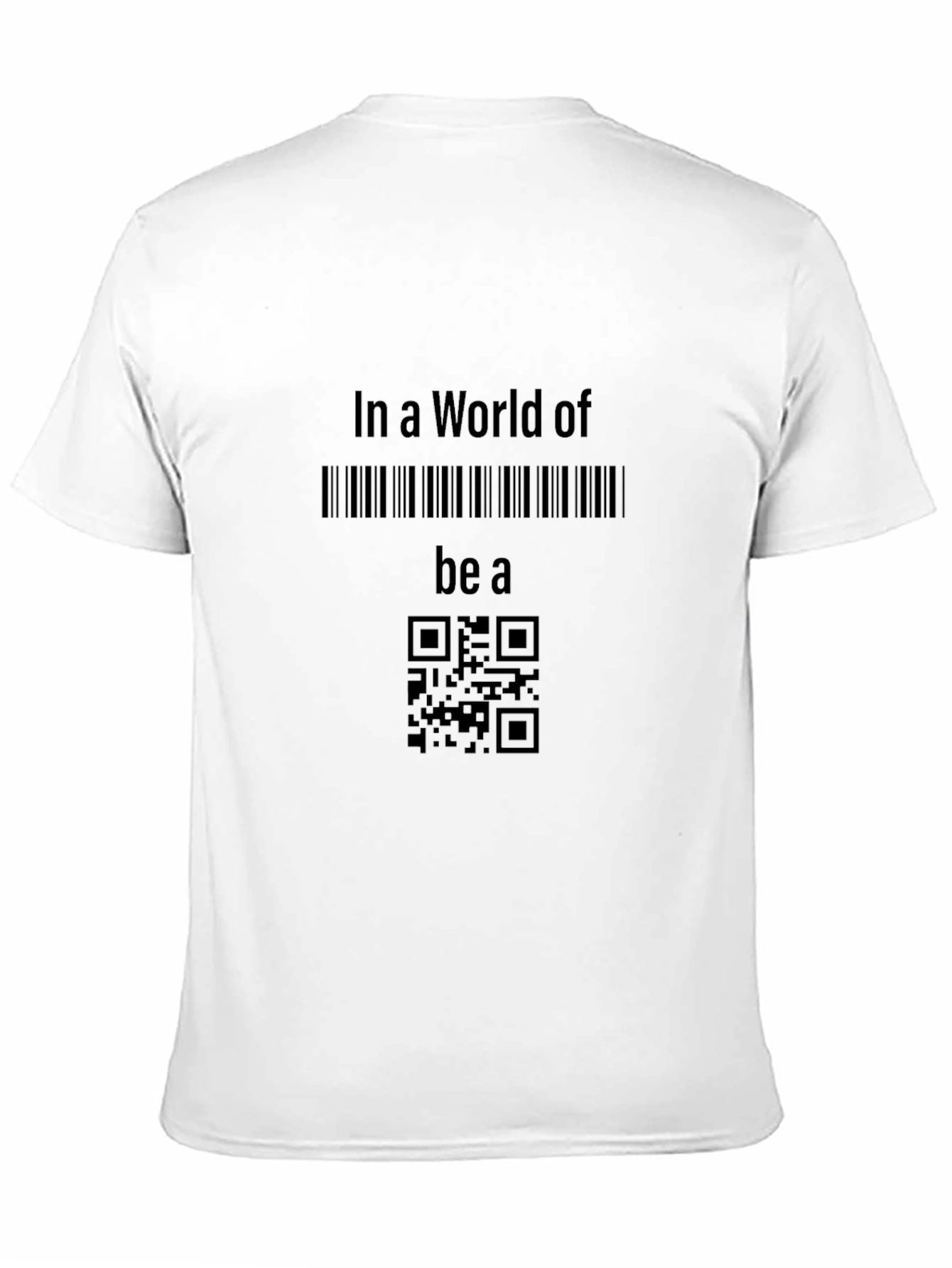 Black Be a QR Code T-Shirt - Unique Novelty Tee view 11