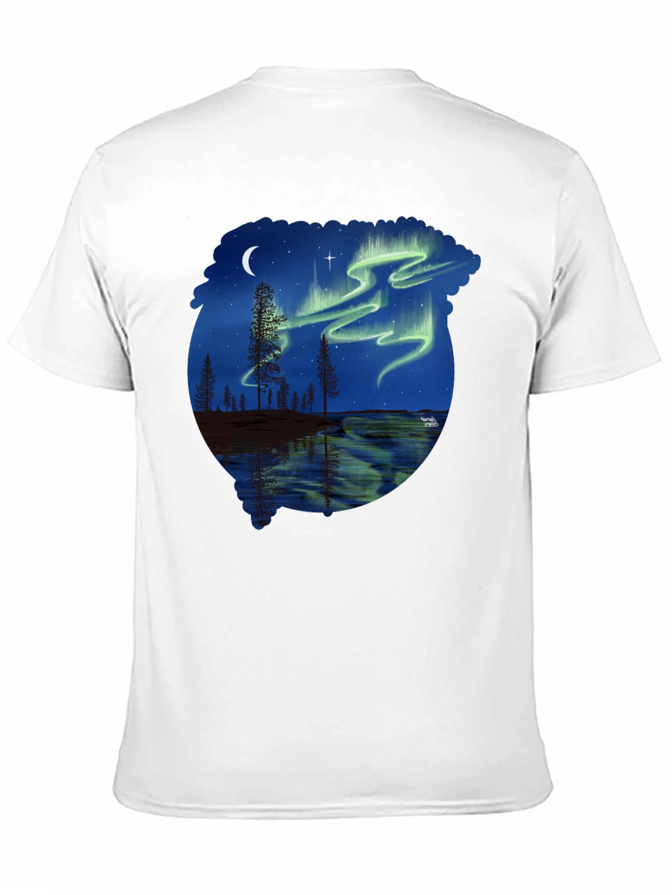 Black Aurora Borealis Graphic Tee - Nature Lover's T-Shirt view 11