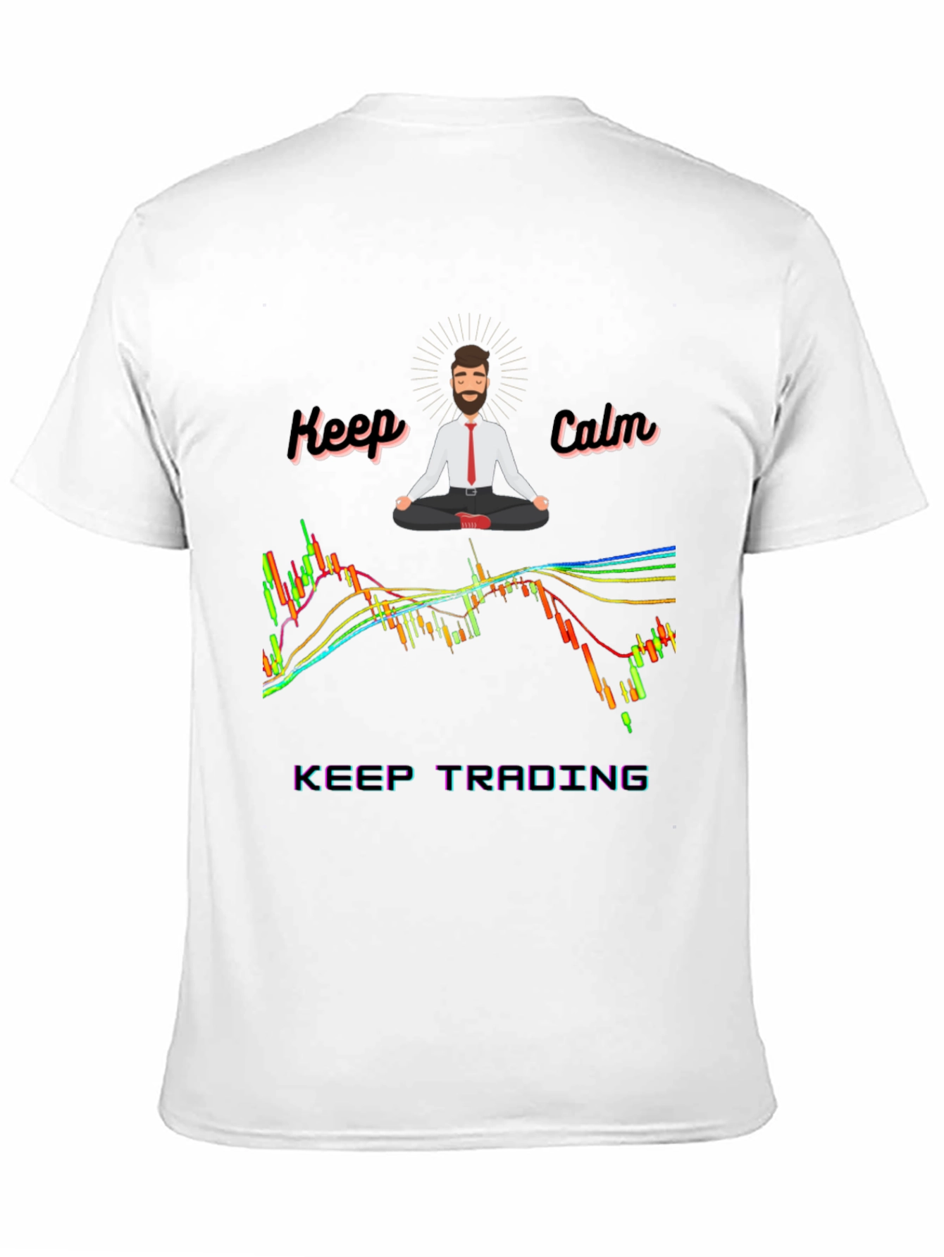 Black Keep Calm Trading T-Shirt - Black Cotton Blend view 11
