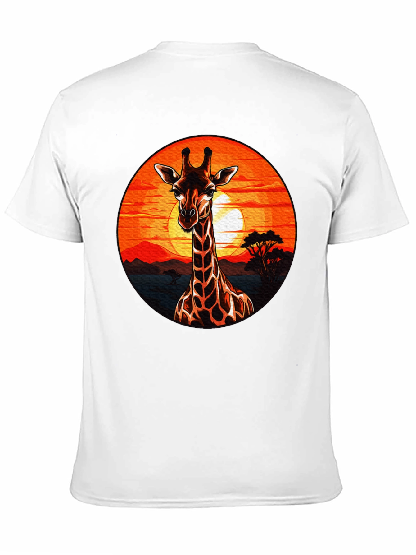 Black Giraffe Sunset Graphic Tee - Safari Style view 11