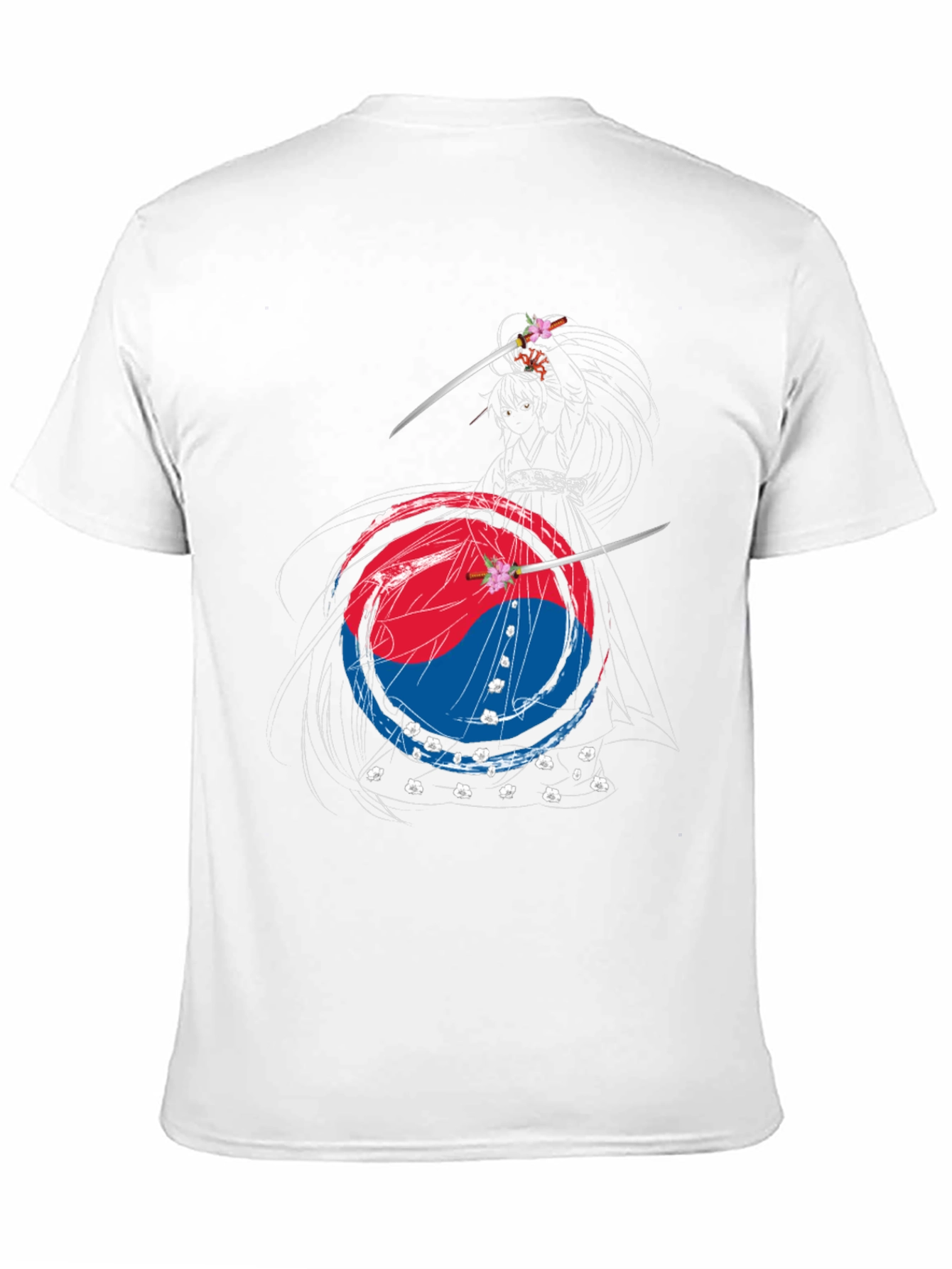 Black Korean Warrior T-Shirt - Graphic Print Tee view 11