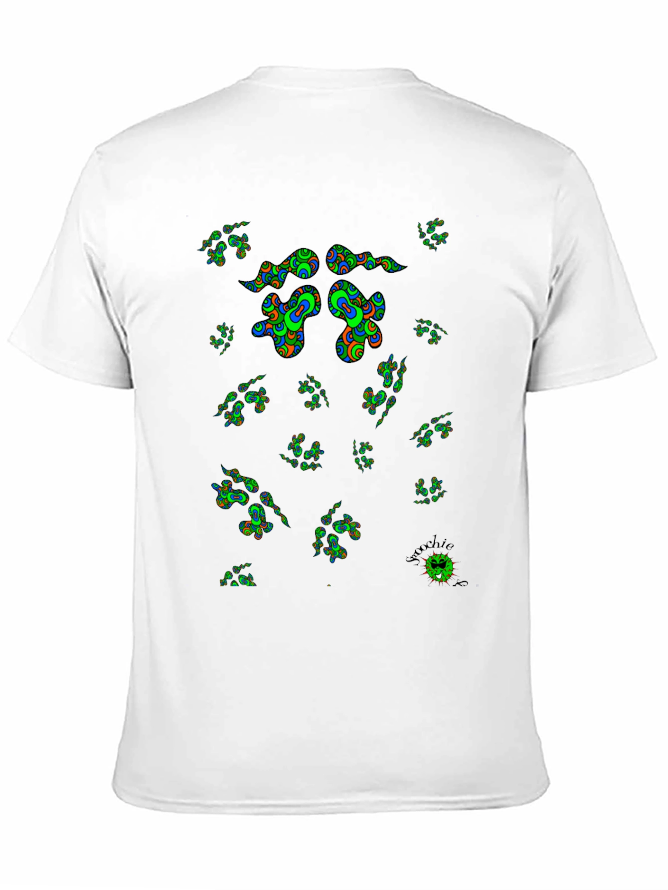 Black Psychedelic Green T-Shirt view 11