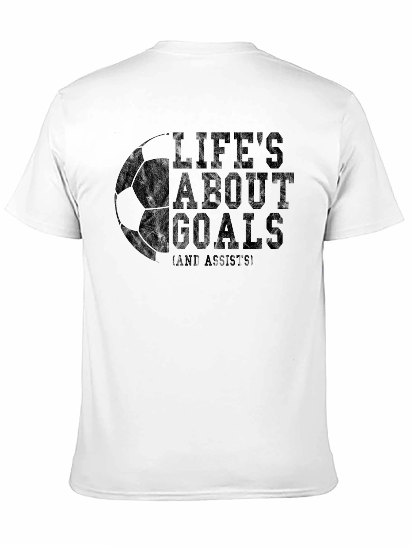 Black Life's About Goals T-Shirt - Soccer Fan Tee view 11