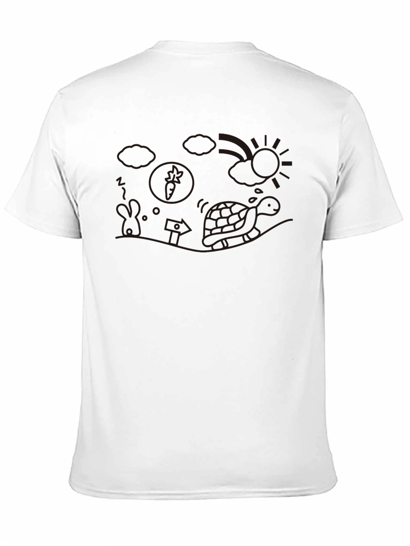 Black Whimsical Turtle Graphic Tee - Casual Black T-Shirt view 11