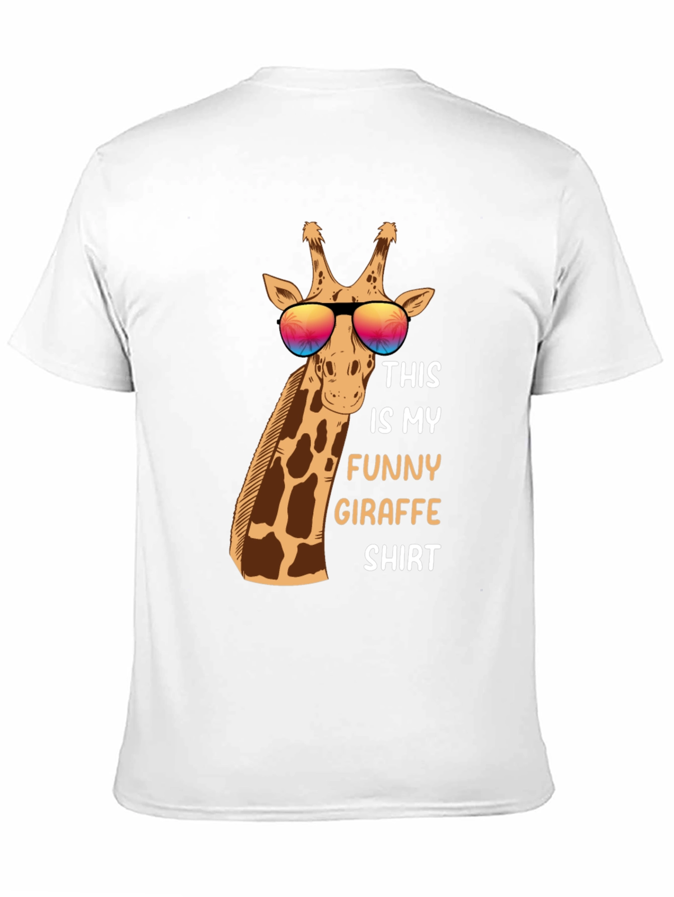 Black Funny Giraffe T-Shirt view 11