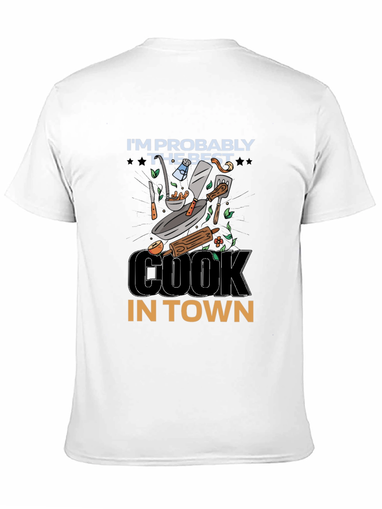 Black Best Cook in Town Graphic T-Shirt - Chef Apparel view 11