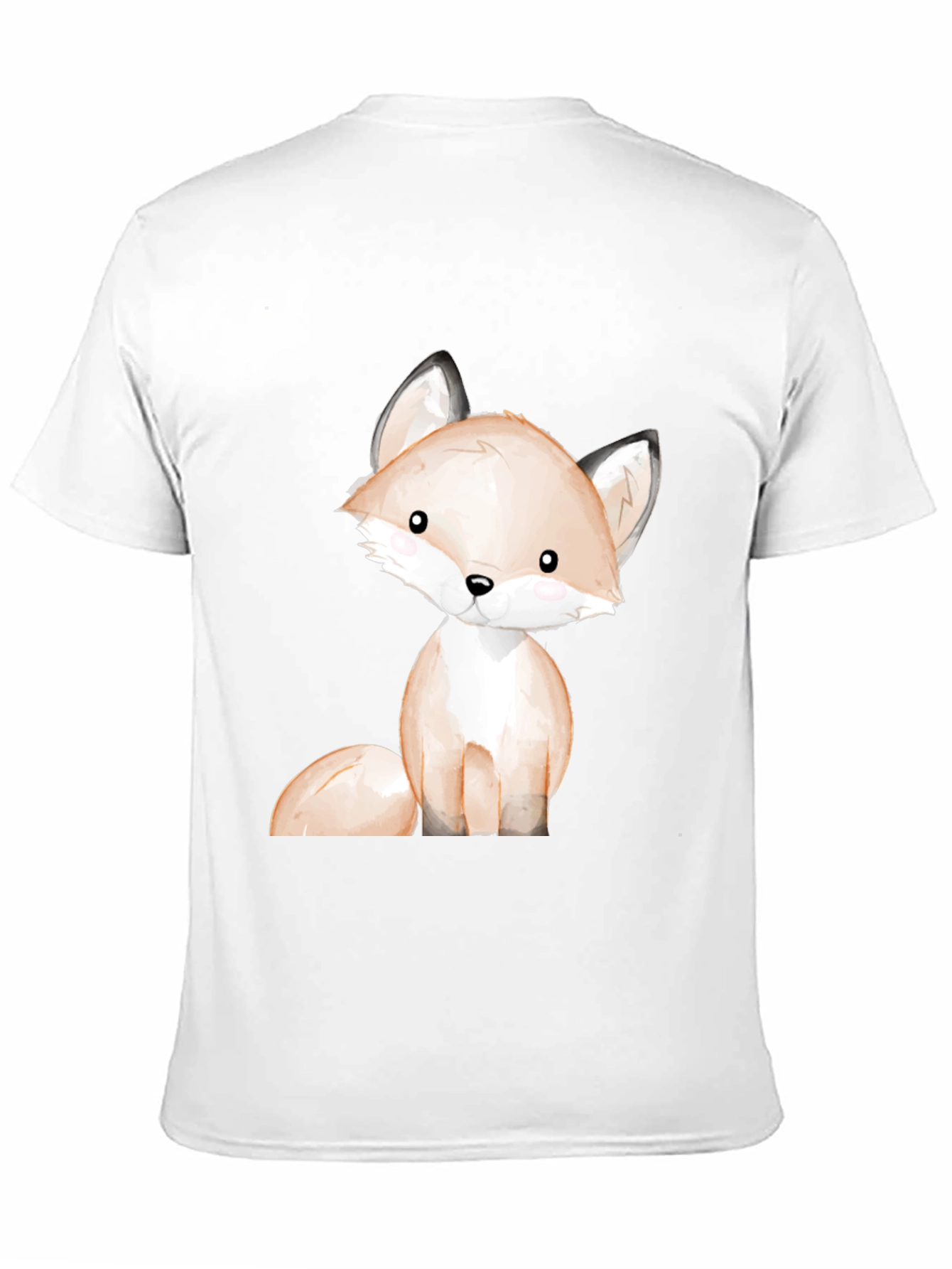 Black Cute Fox Graphic Tee - Unisex Black T-Shirt view 11