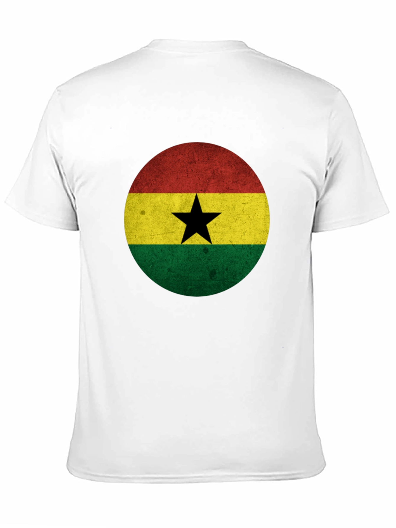 Ghana Flag Graphic T-Shirt - Mens Black Tee - 11