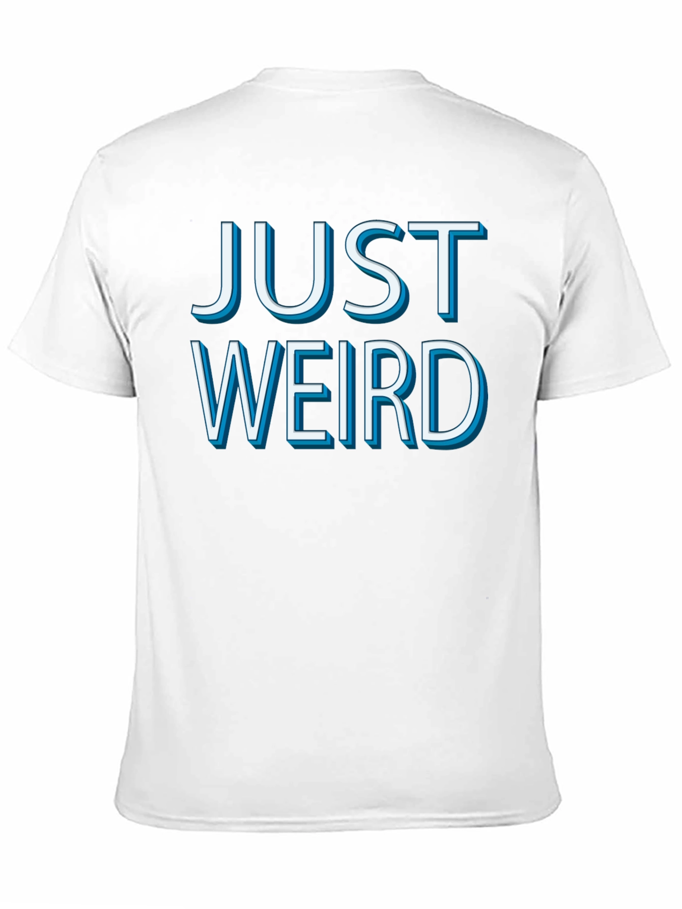 Black Just Weird Graphic Tee - Men's Black Cotton T-Shirt view 11