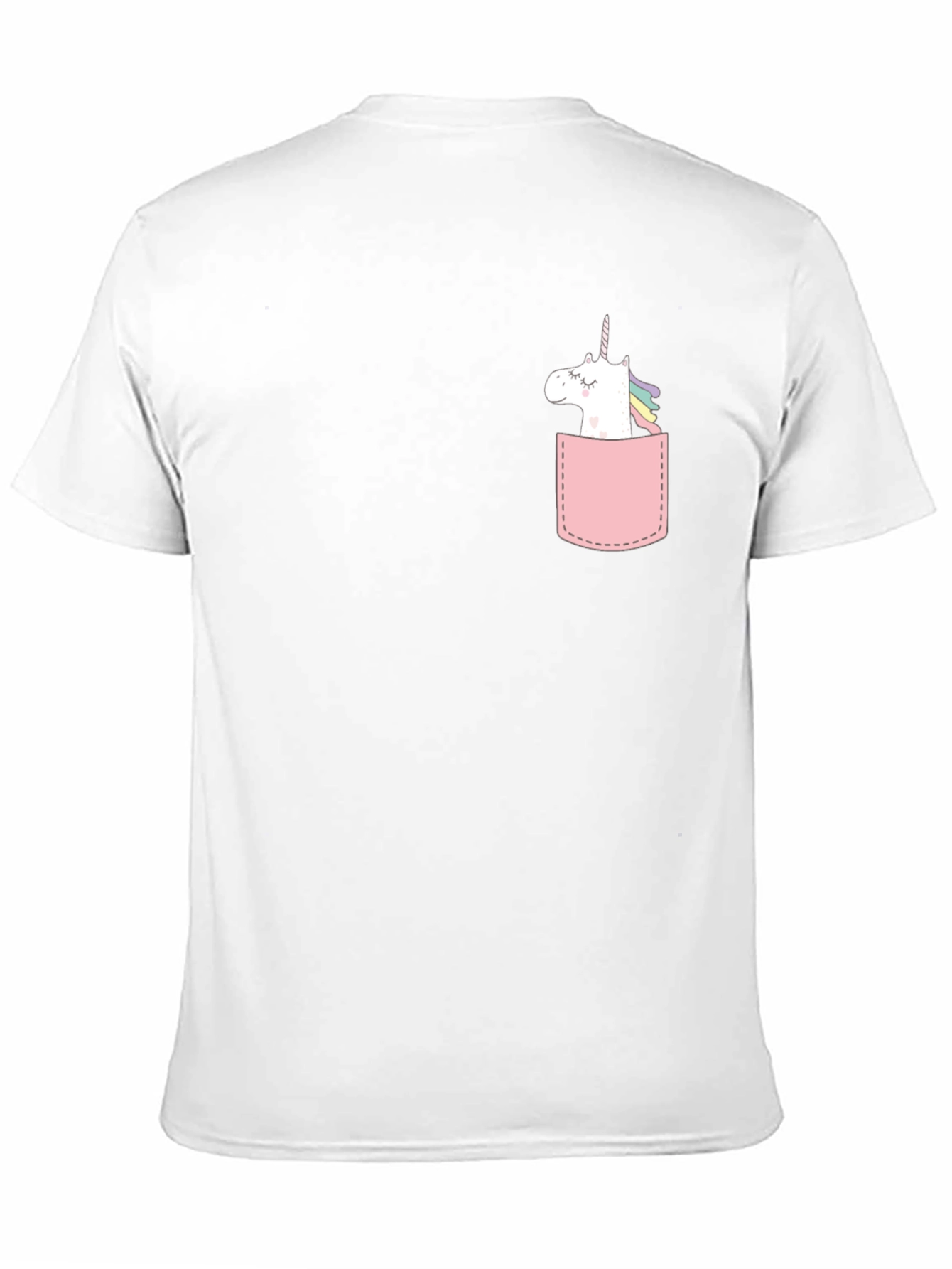 Black Unicorn Pocket Tee - Black Crewneck Cotton Casual view 11