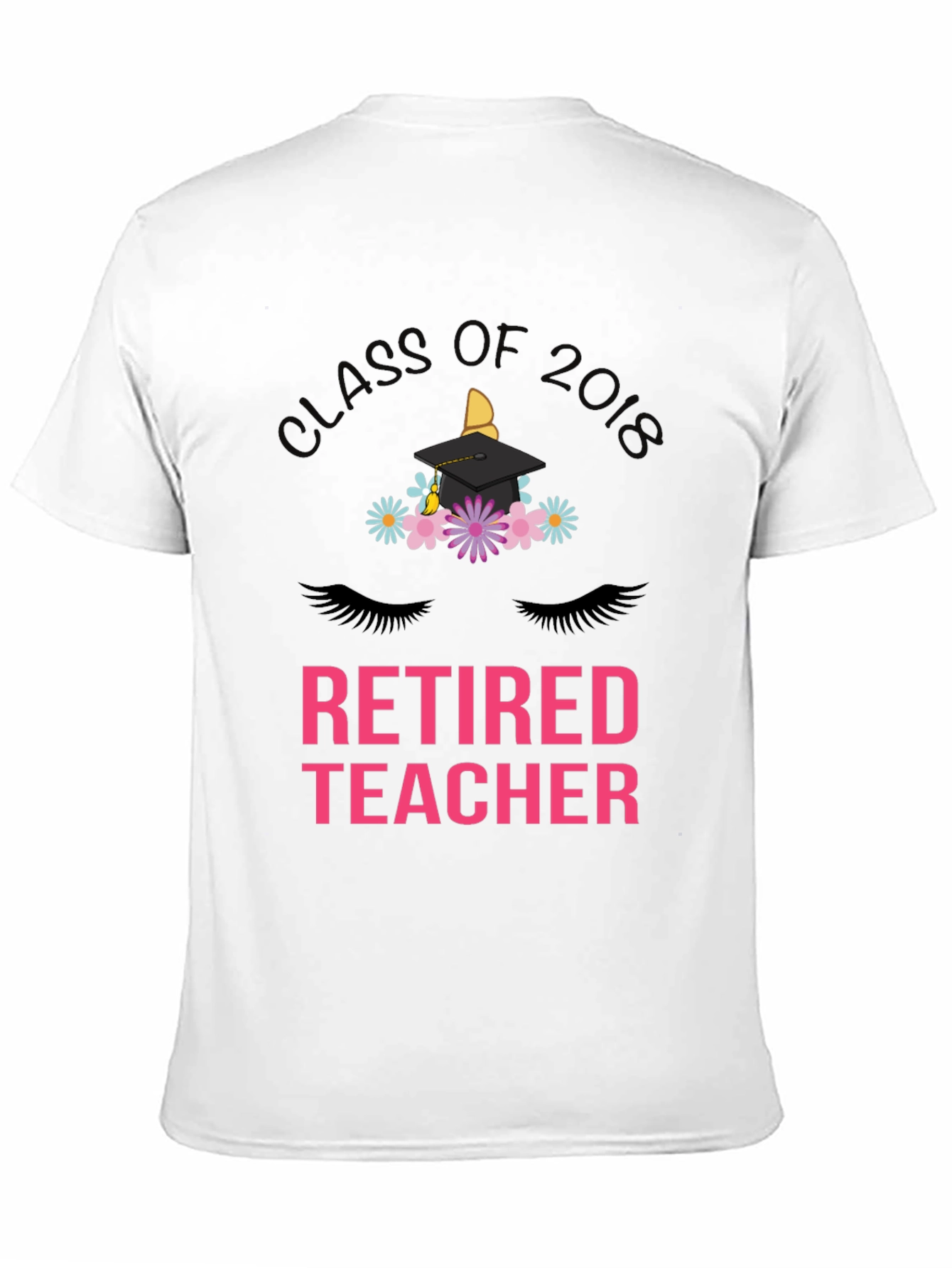 Black Retired Teacher T-Shirt Class of 2018 view 11