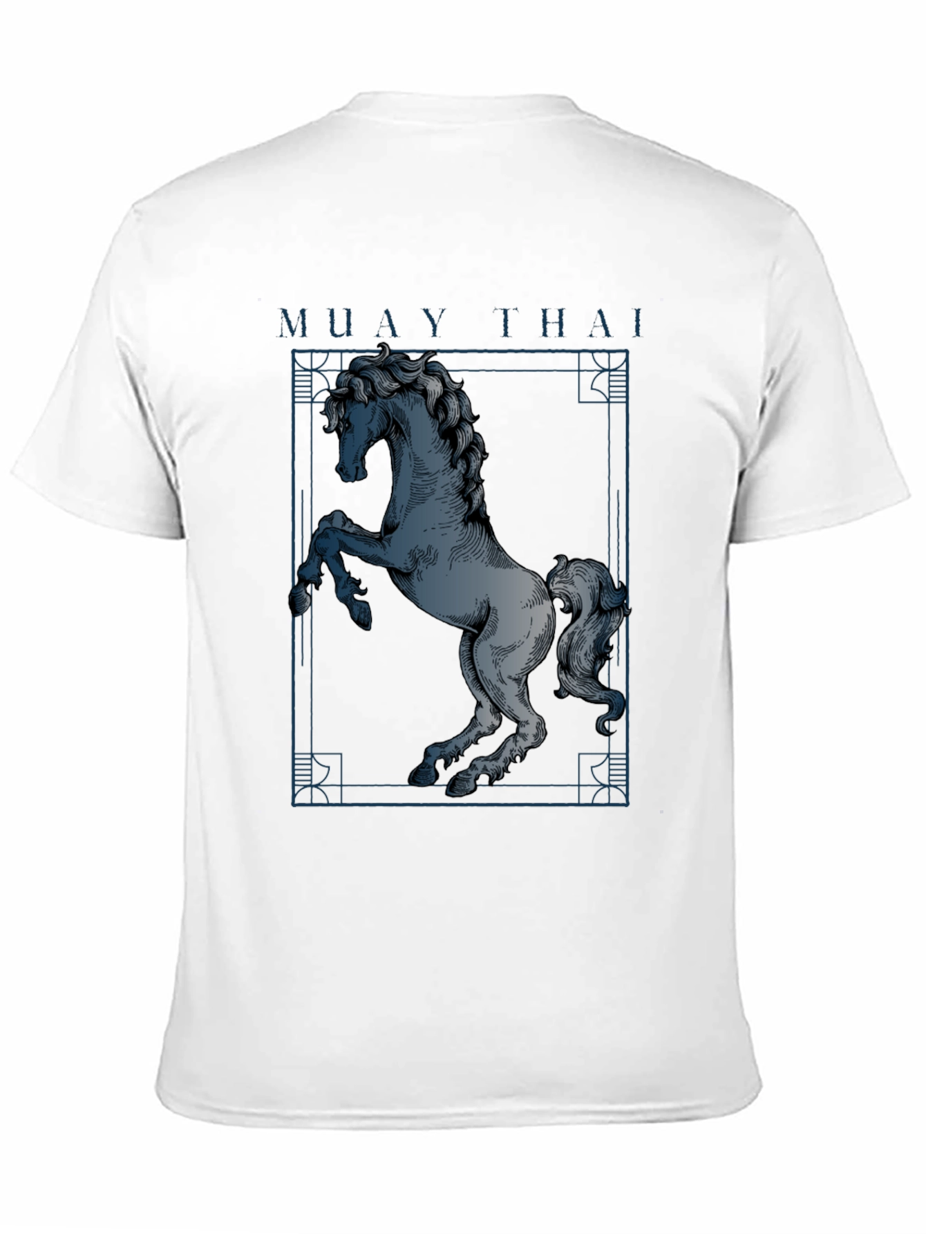 Black Muay Thai Horse Graphic T-Shirt - Black view 11