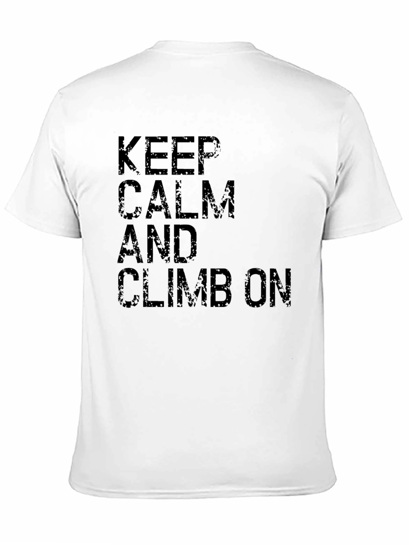 Black Keep Calm and Climb On T-Shirt - Black Cotton Tee view 11