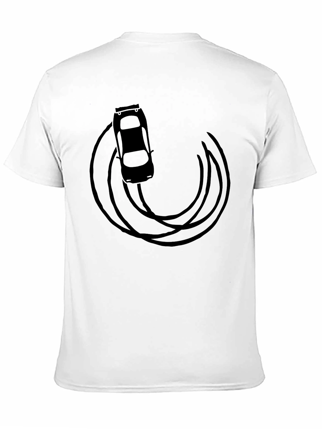 Black Drift Car Graphic Tee - Black Cotton T-Shirt view 11