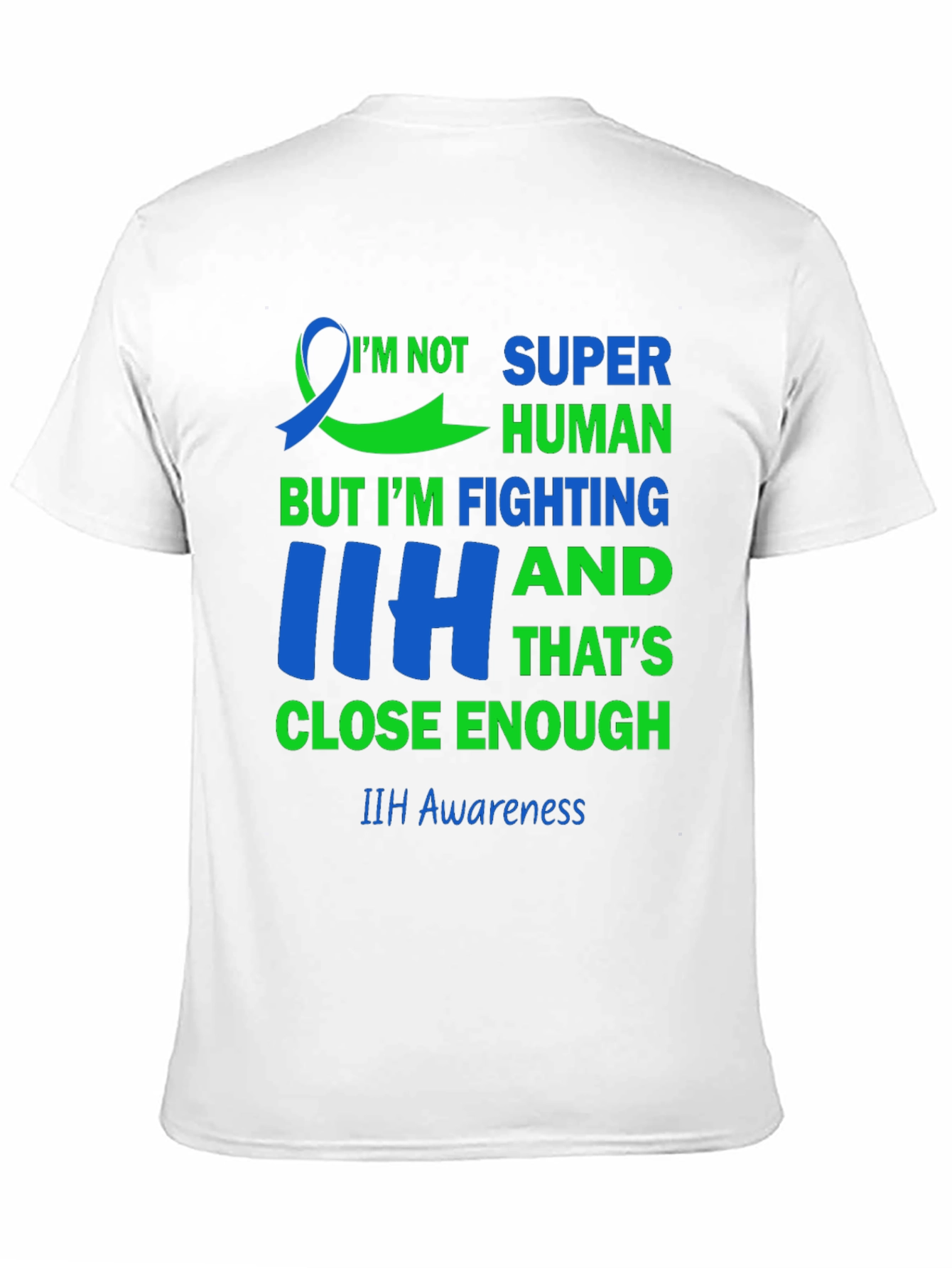 Black IIH Awareness T-Shirt - "Fighting" Design view 11