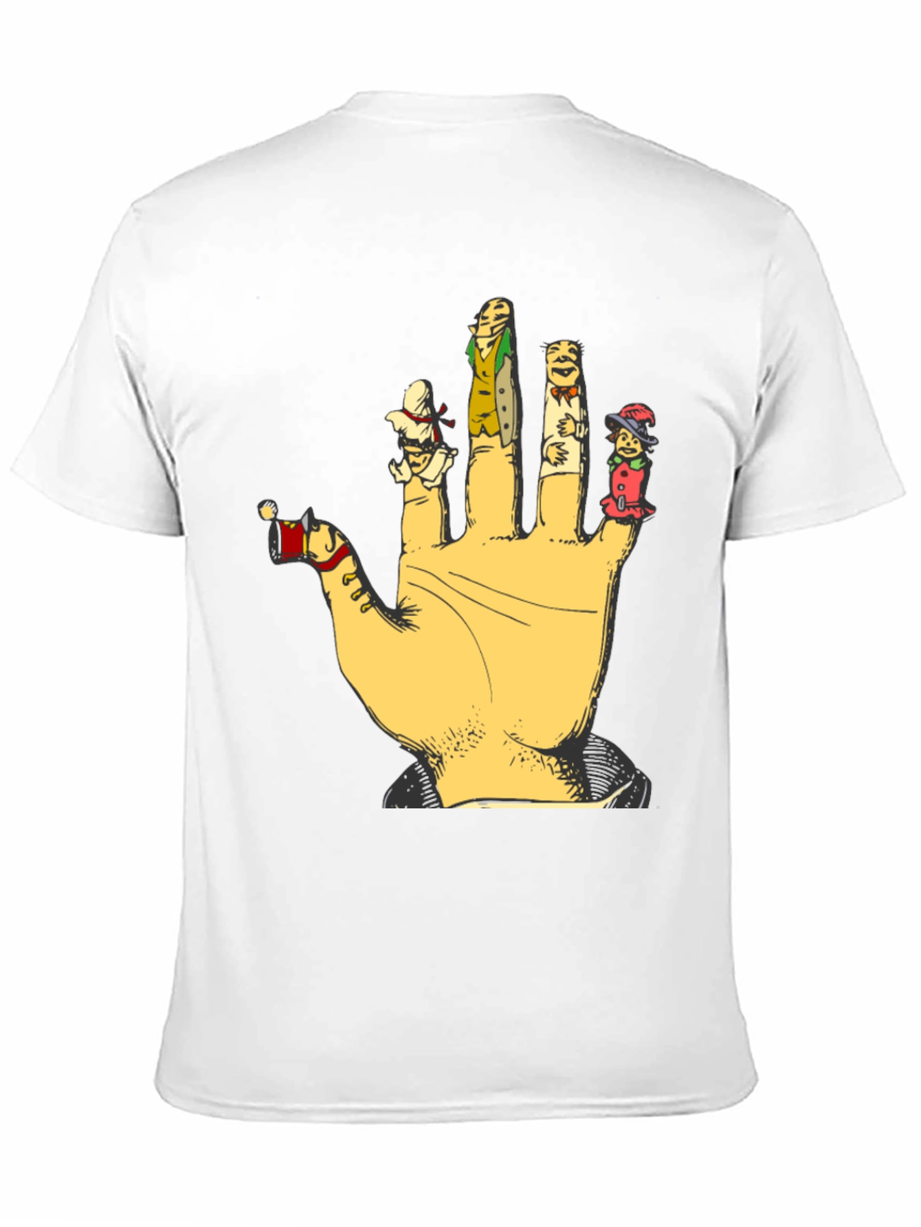 Black Finger Puppets Graphic T-Shirt view 11