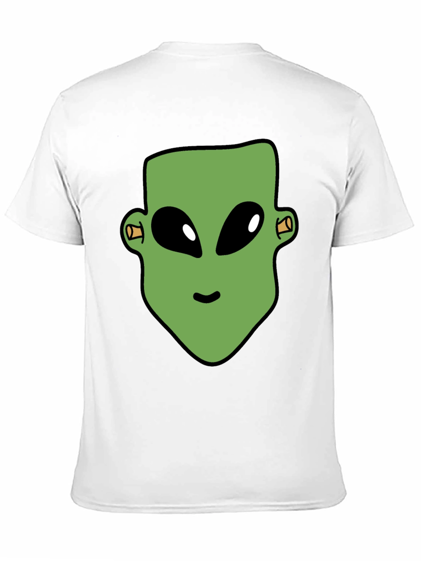 Black Alien Head Graphic Print Black T-Shirt view 11