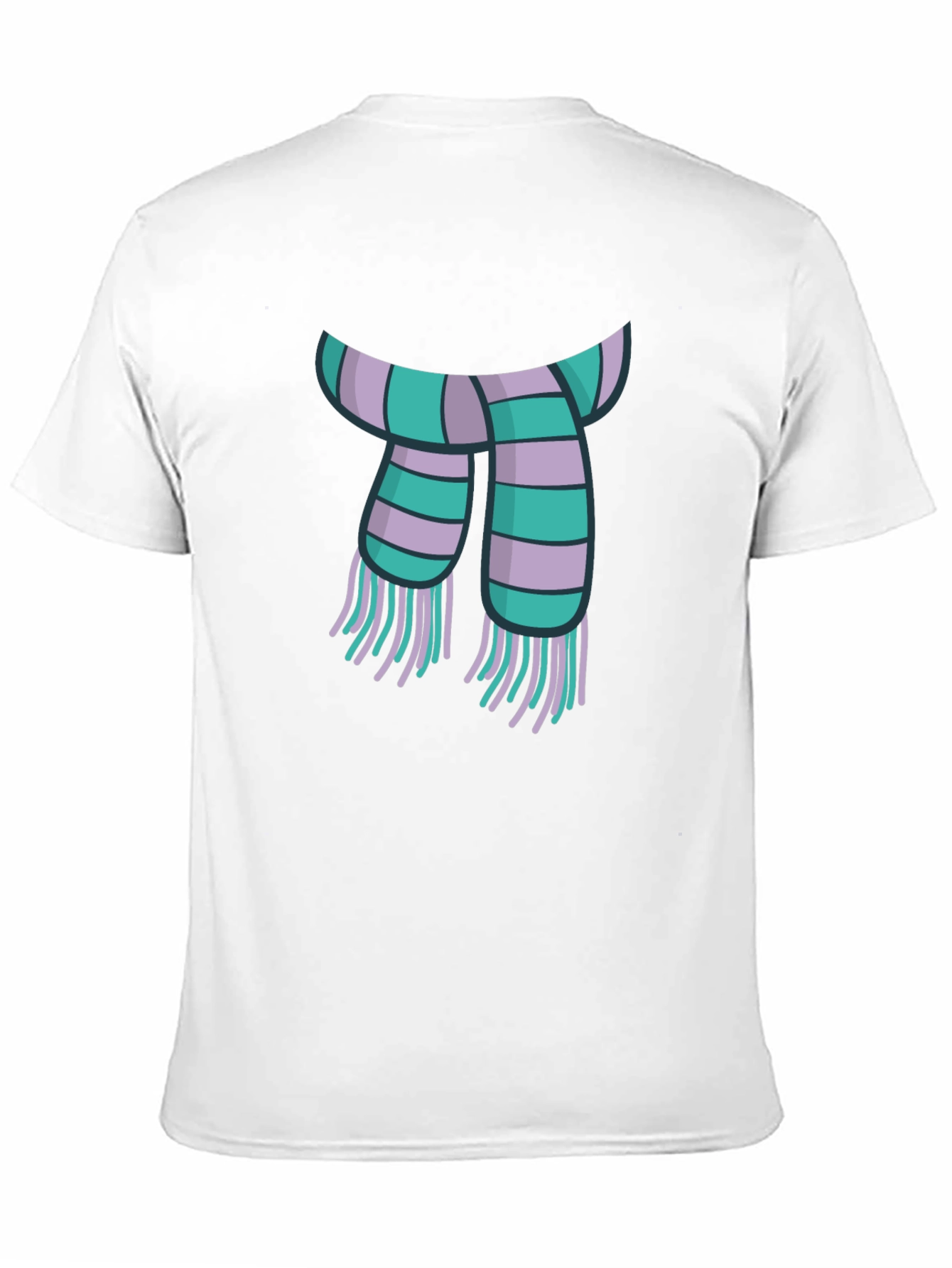 Black Striped Scarf Graphic Tee - Casual Style view 11